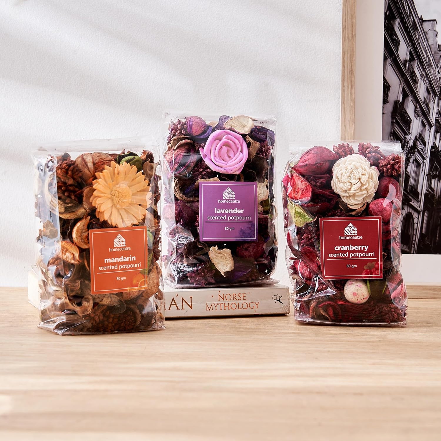 AW24-CORSICA Set of 3 Potpourri Cranberry Laveder Orange-Mandarin