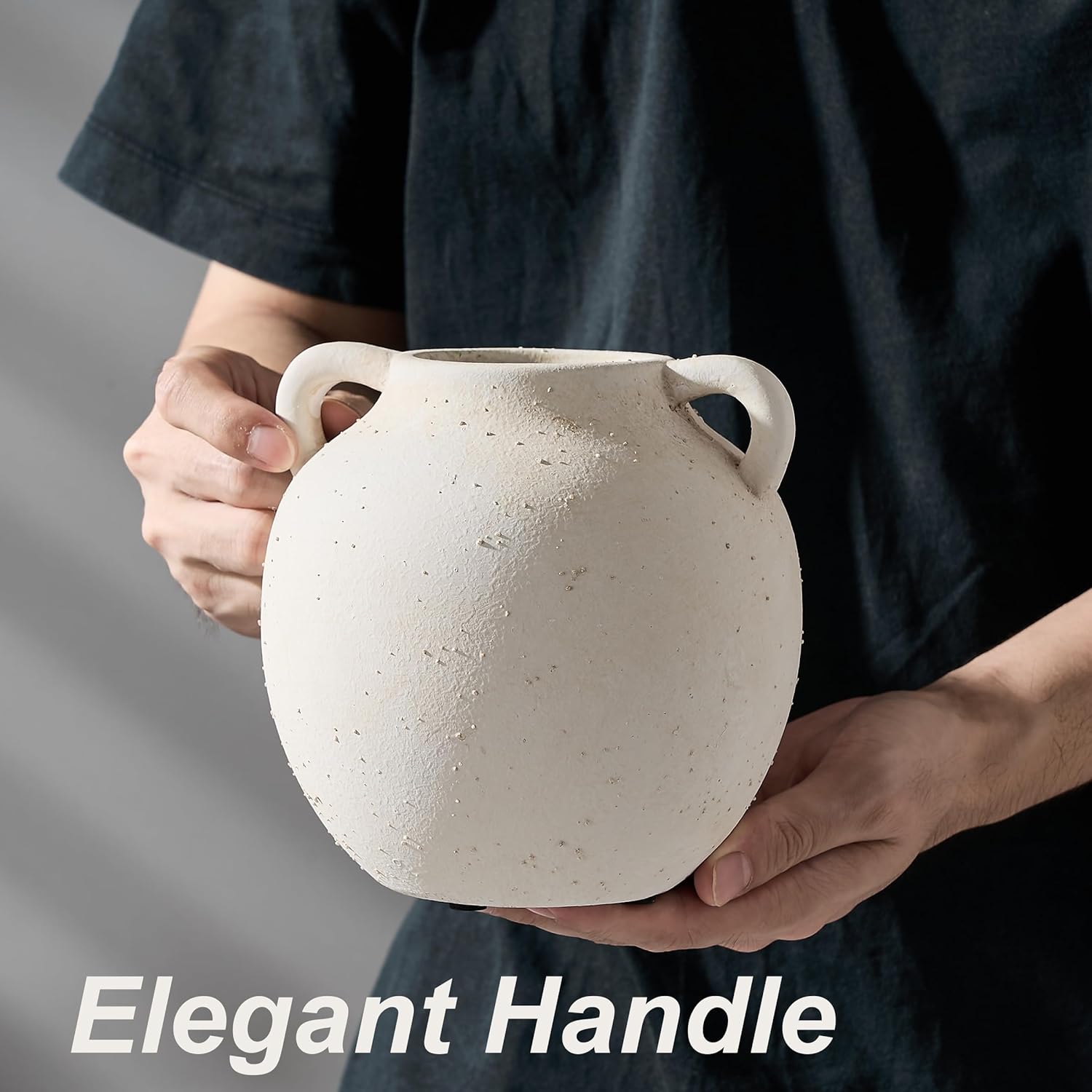 PORCER 58 Inch Terracotta Vase with Handles