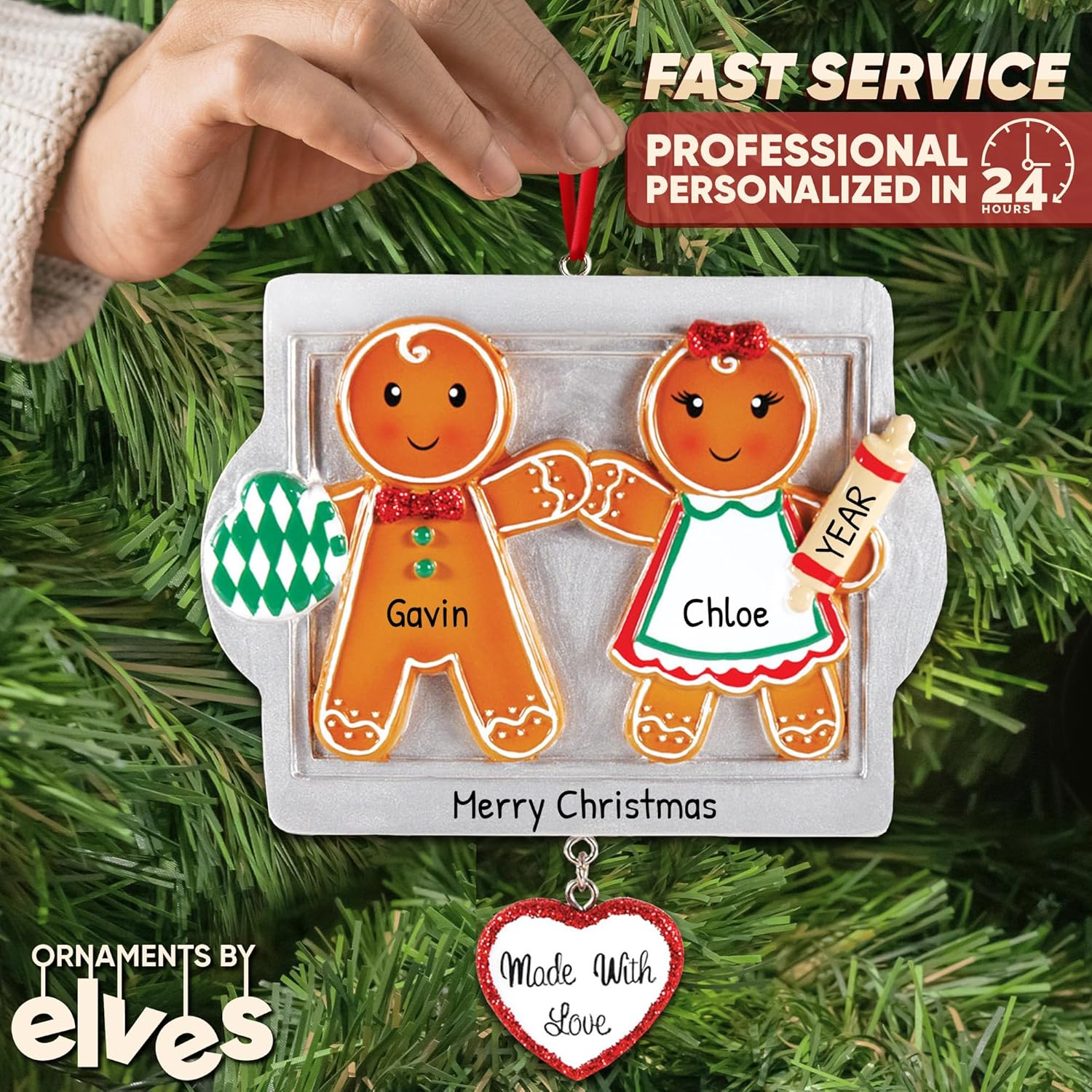 Personalized First Christmas Ornament 2025 for Couple