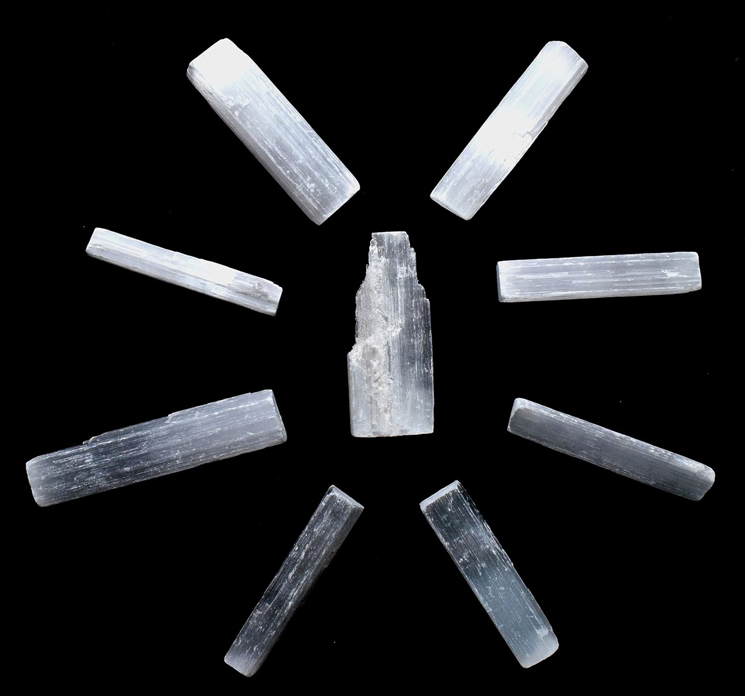 HQRP 3 Inch Natural White Selenite Sticks 5PCS
