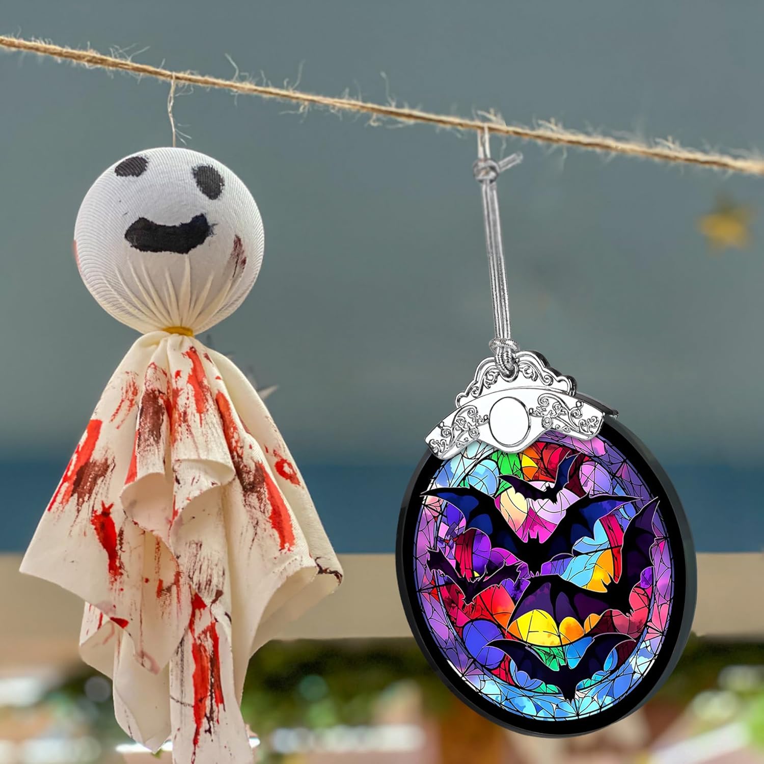 Bat Hanging Ornament - Christmas Halloween Decor