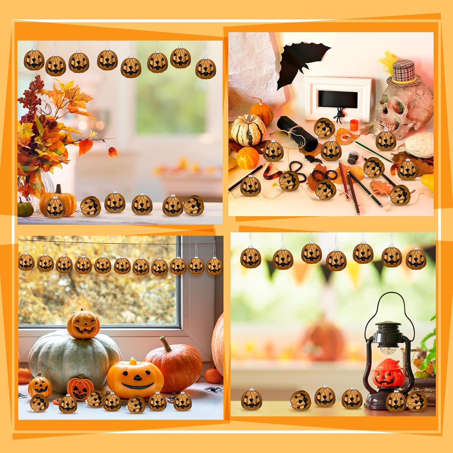 Zhanmai Halloween Pumpkin Tree Decorations 24 Pcs