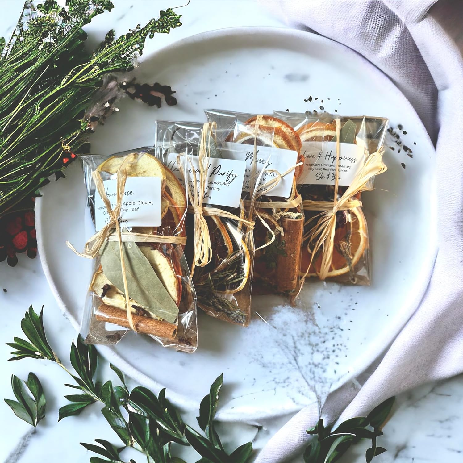 Handmade She And Brie Stovetop Potpourri Set of 4