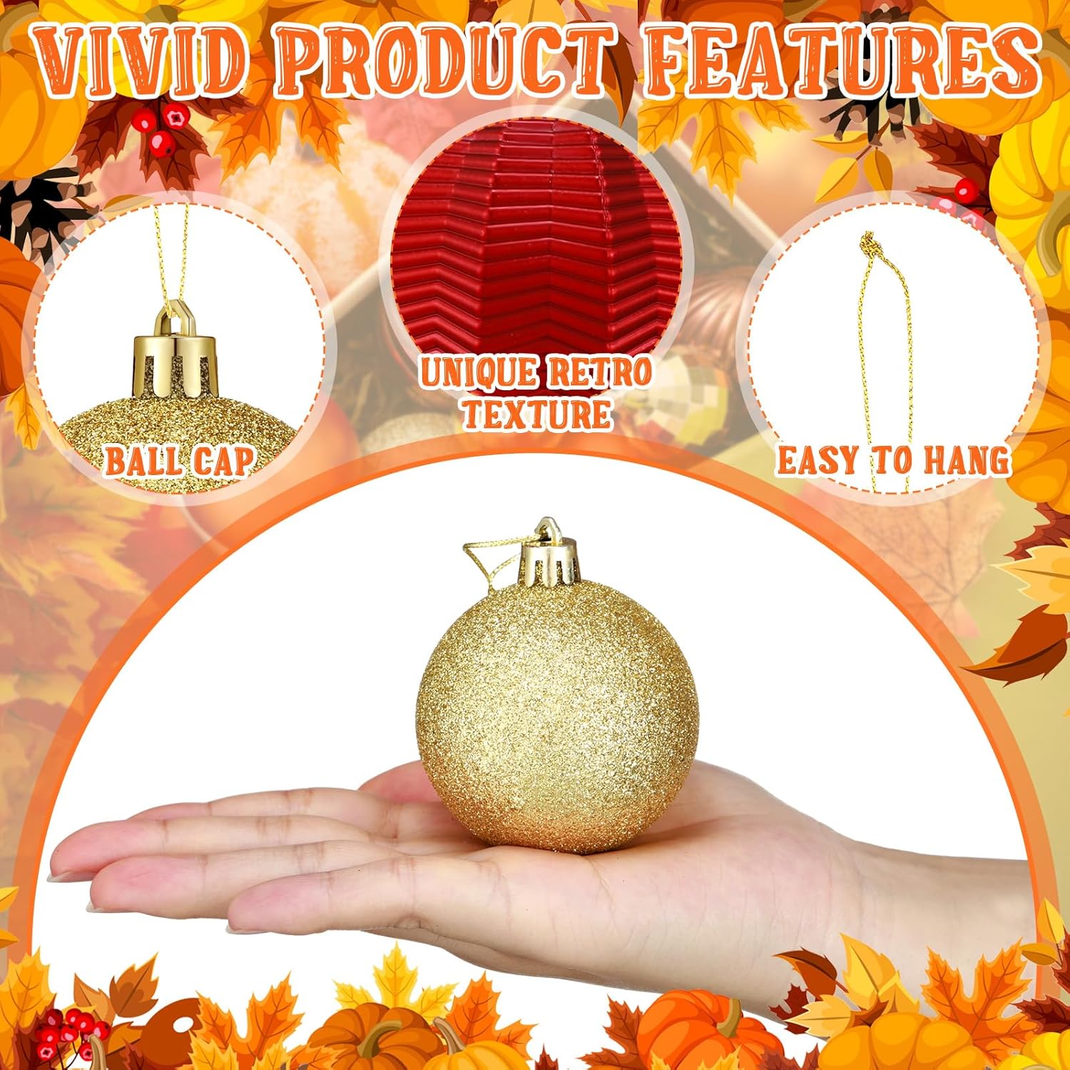 Libima Fall Decor Hanging Ornaments Set 48 Pieces