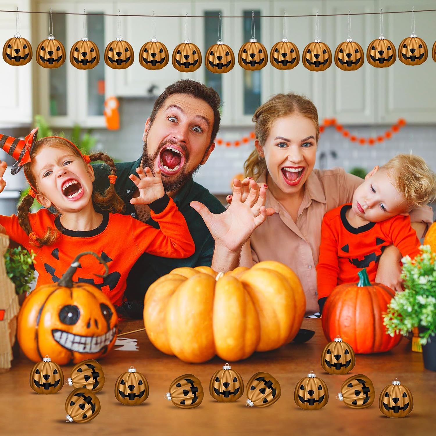 Zhanmai Halloween Pumpkin Tree Decorations 24 Pcs