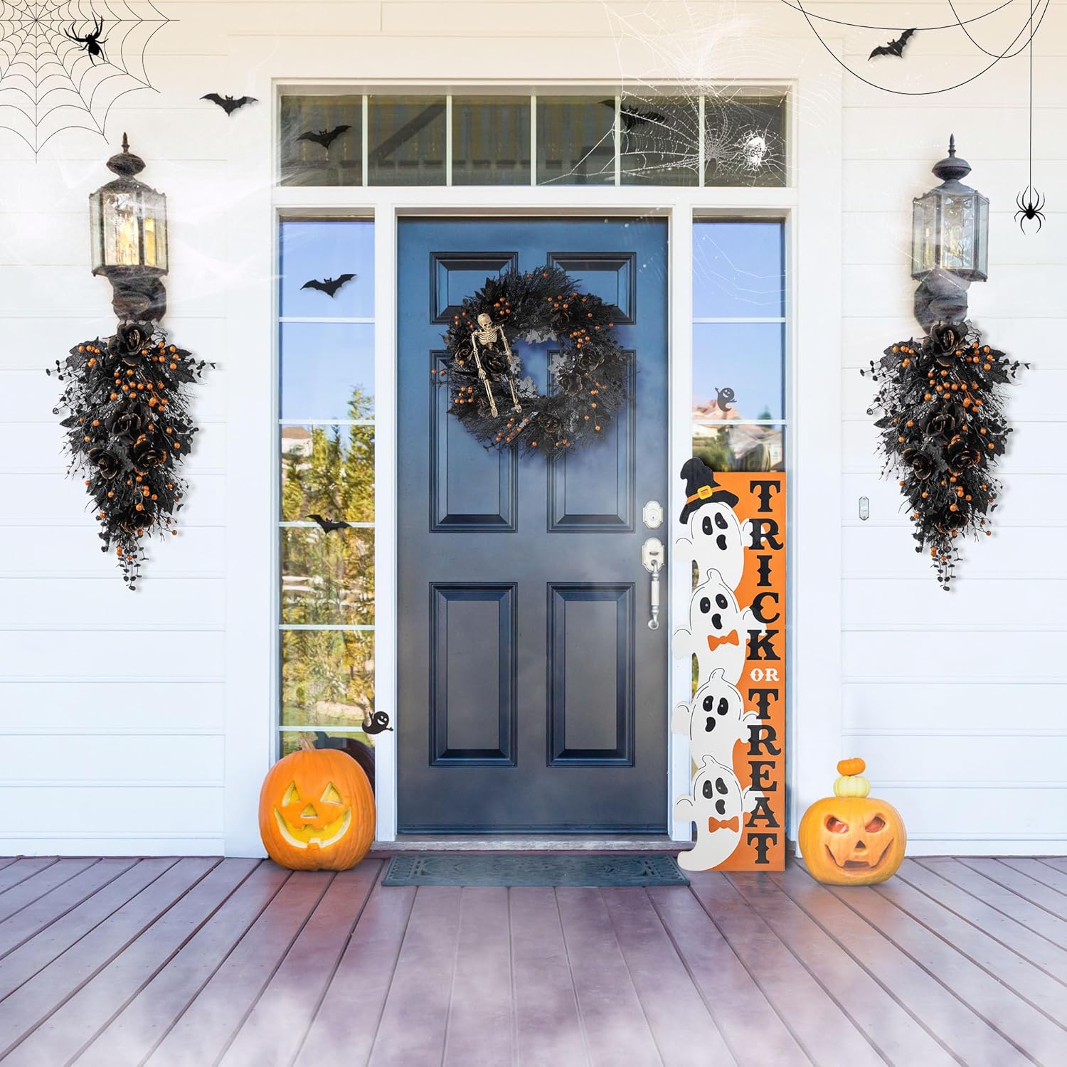 Glitzhome Halloween Teardrop Swag Decor 28 Inches