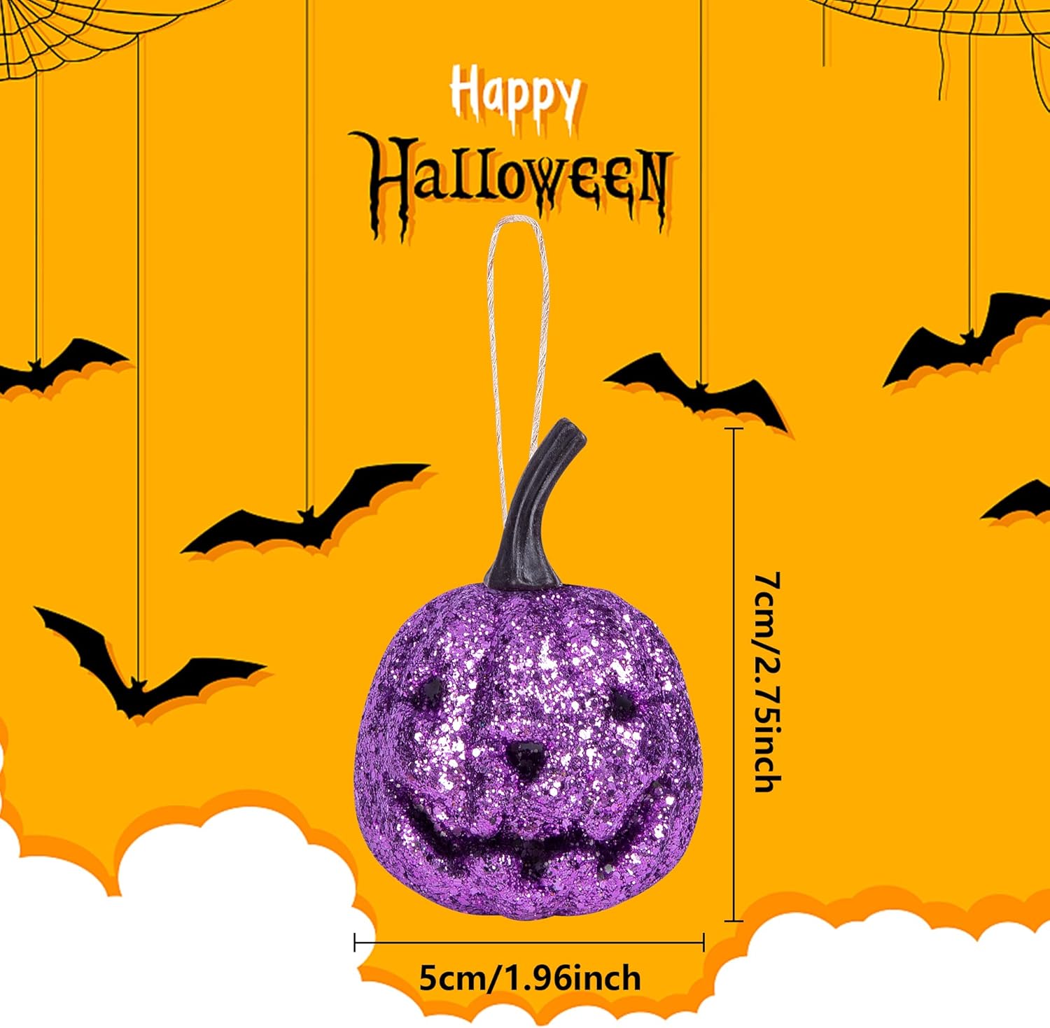 12 Pcs Halloween Hanging Pumpkin Ornaments