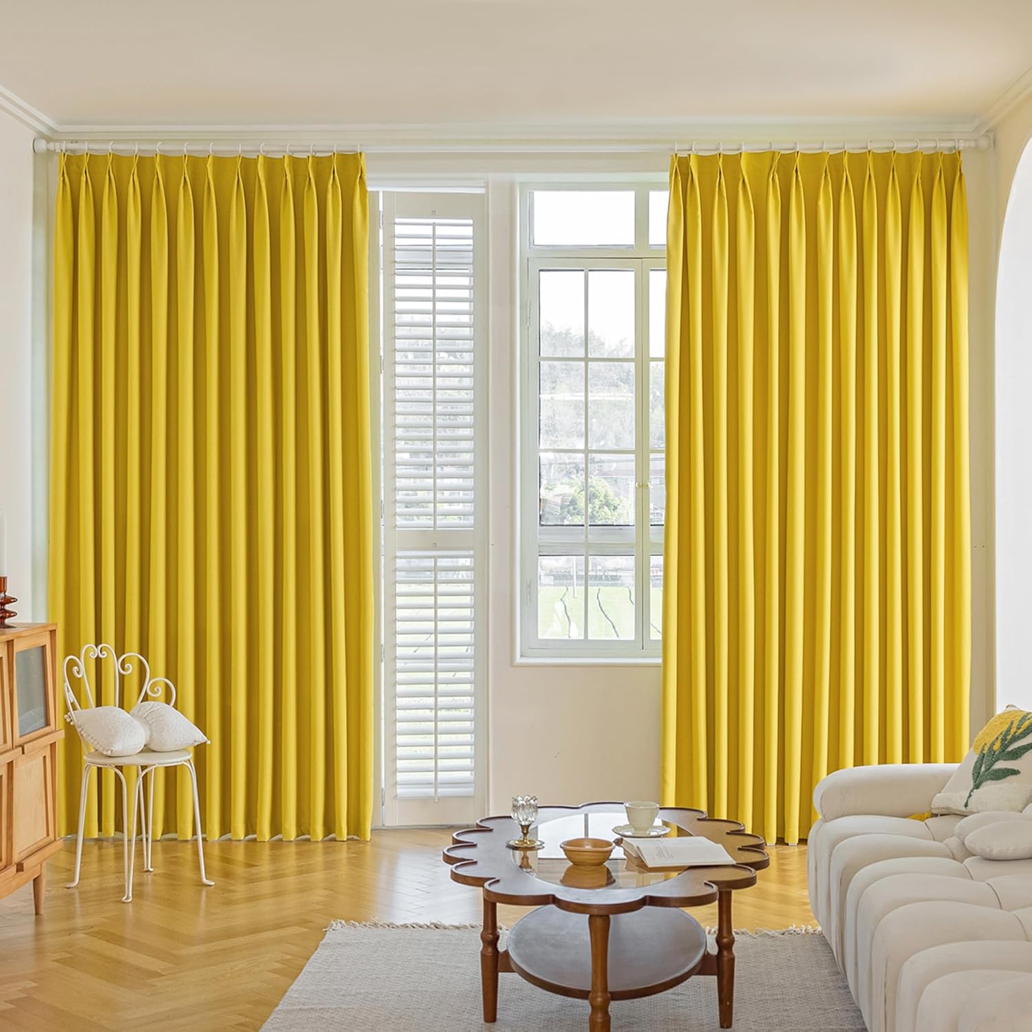MUMFAS 72 x 84 Blackout Pinch Pleat Curtain Panel