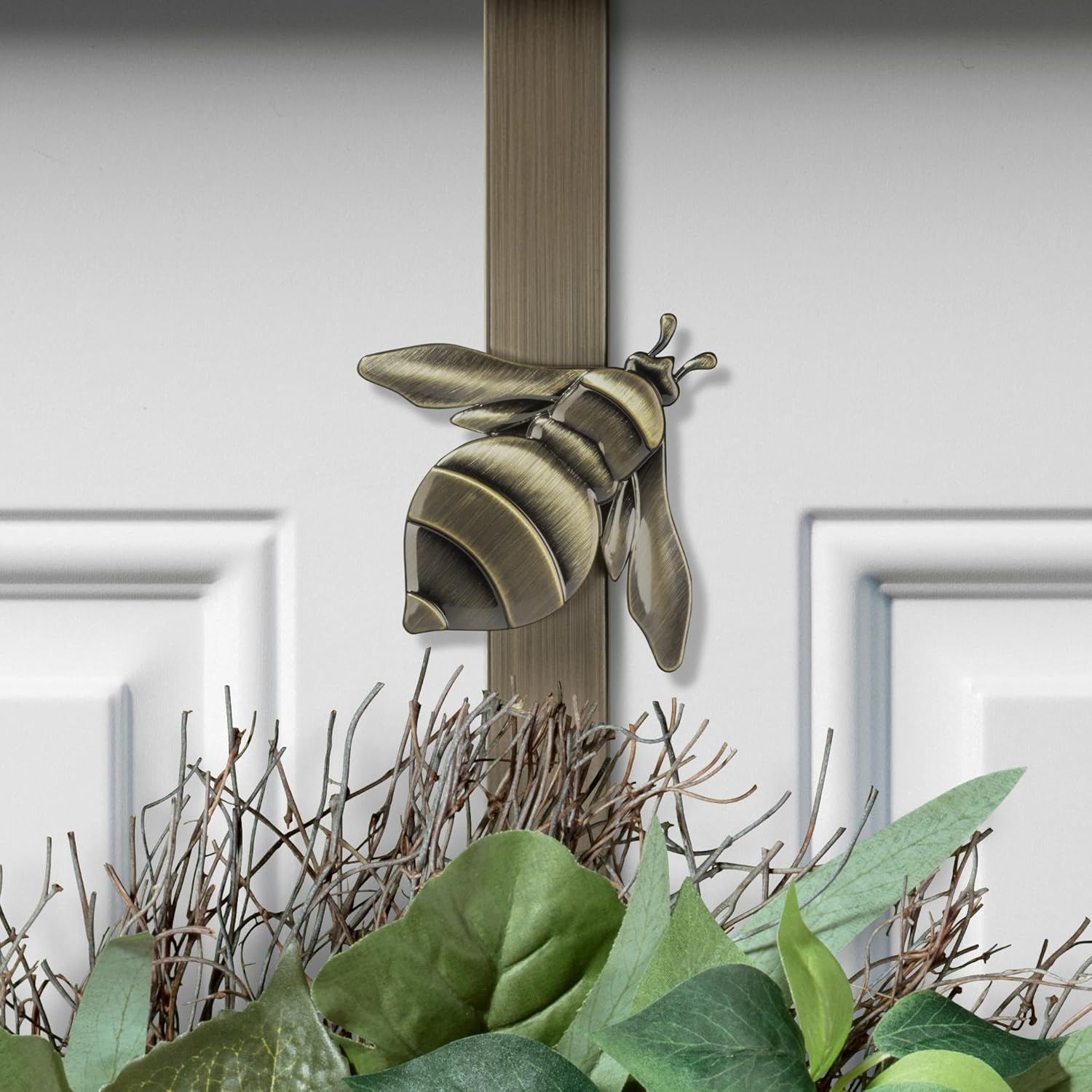 Haute Decor Adjustable Length Wreath Hanger with Interchangeable Icons