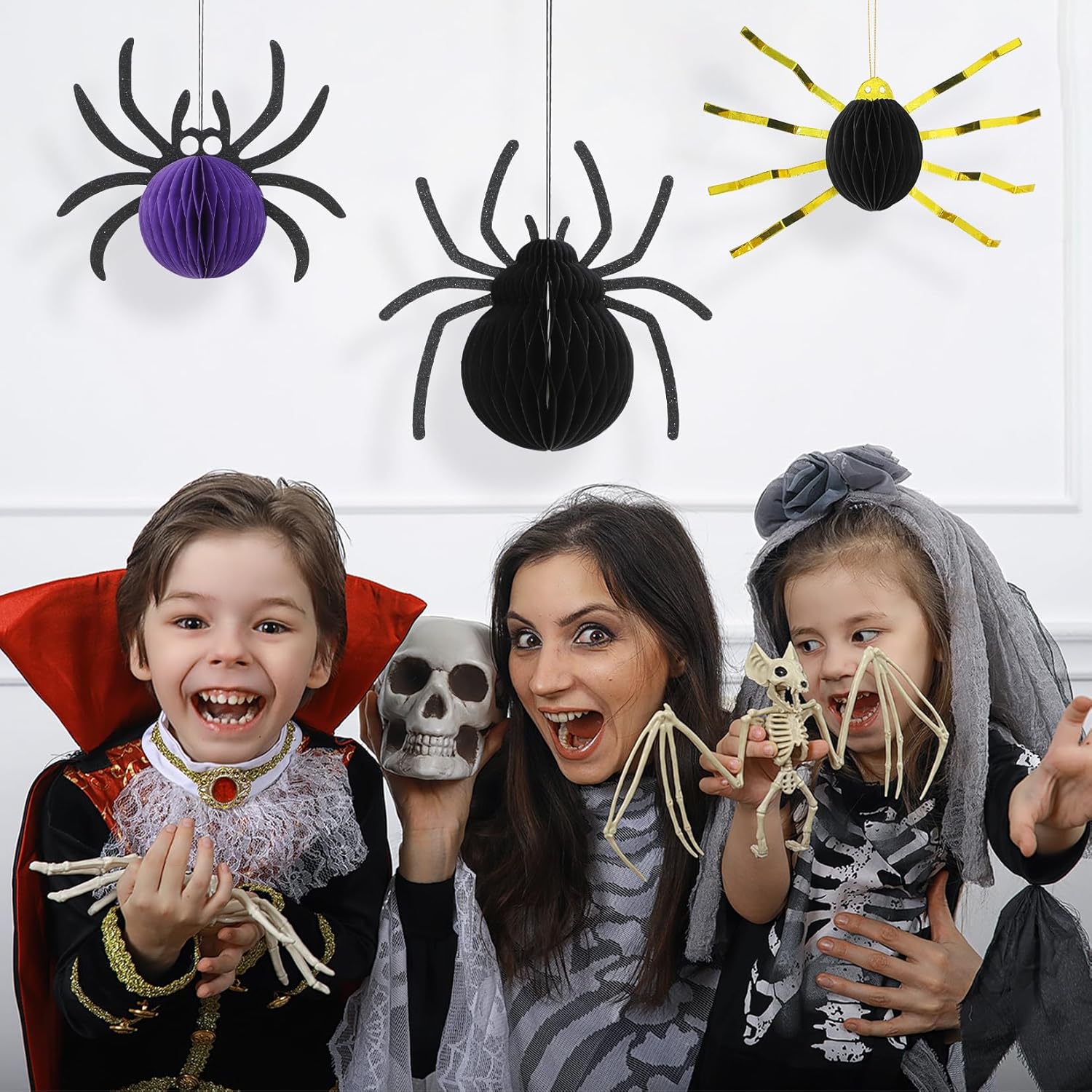 Kumikumi Halloween Spider Hanging Decorations 3 Pcs