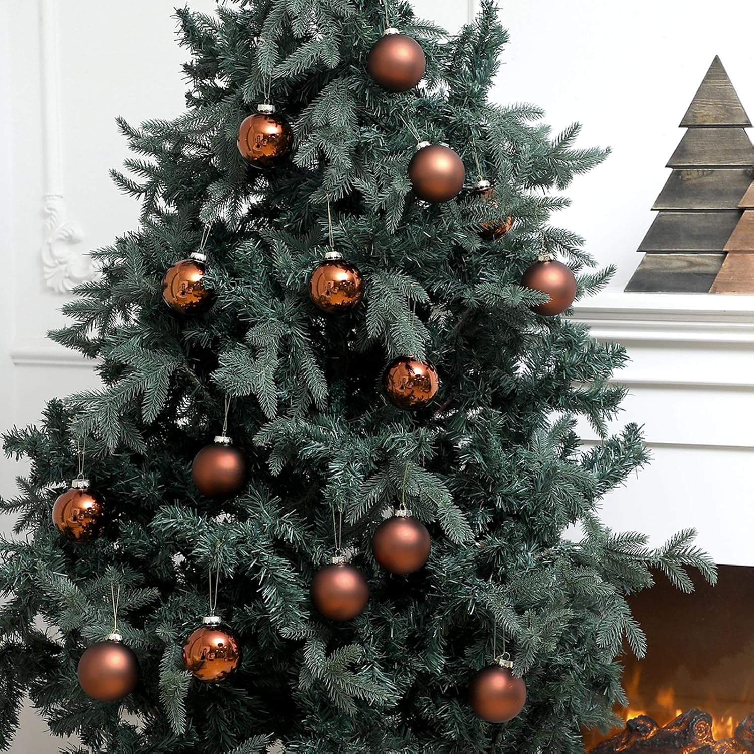 16 Pcs 315 Inch Glass Christmas Tree Decorations
