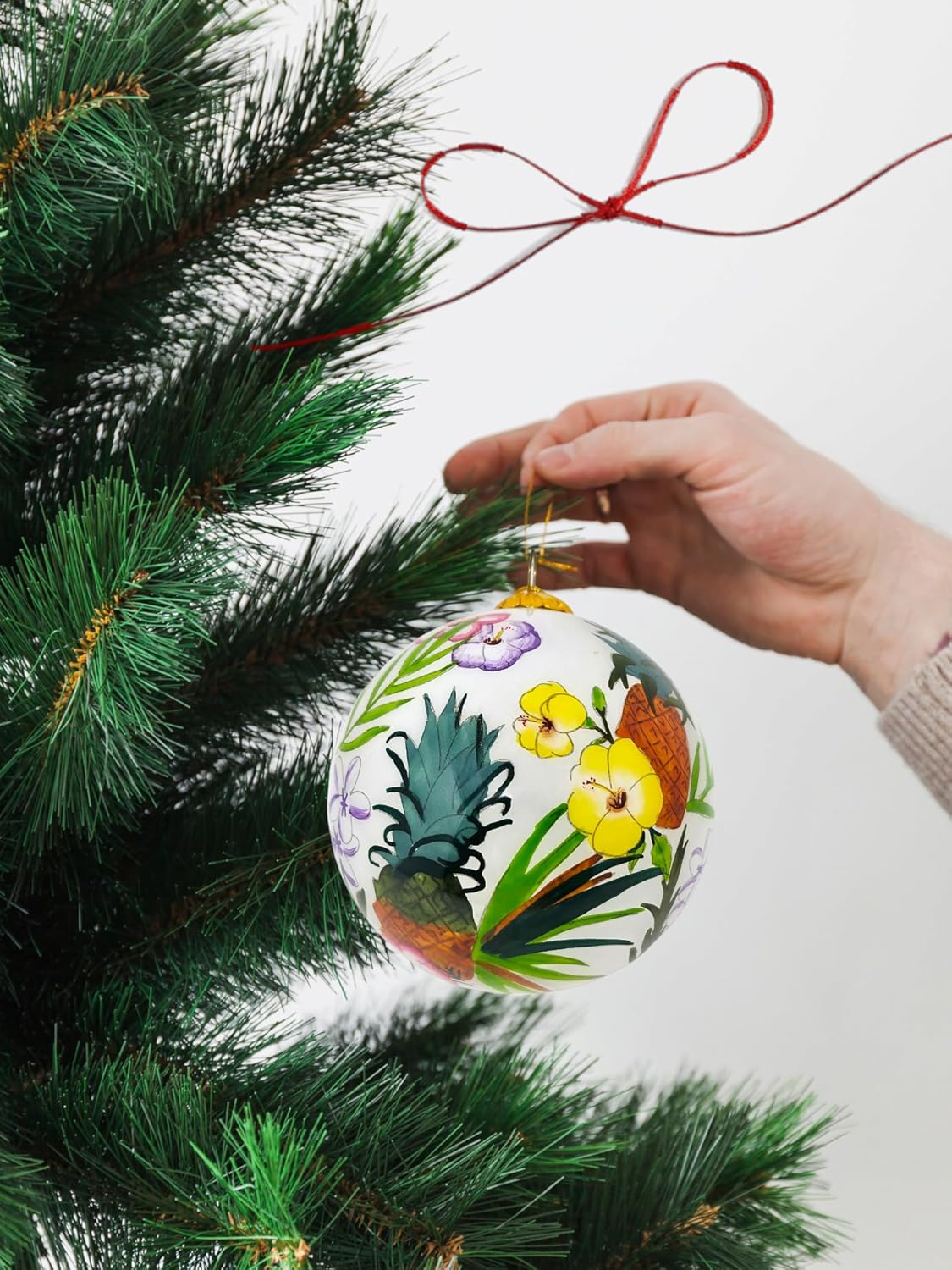 Pineapple Garden Serenity Hawaiian Christmas Ornament