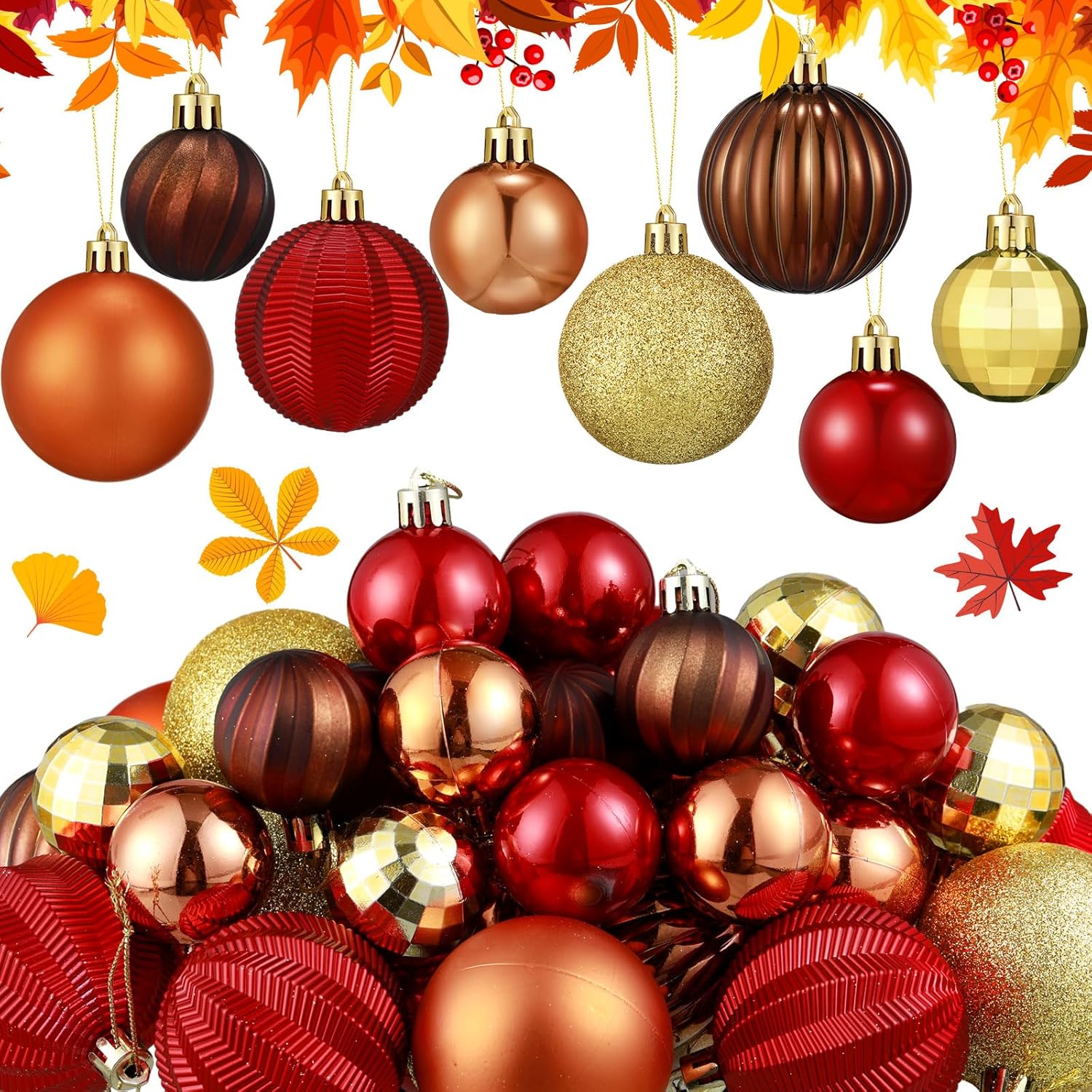 Libima Fall Decor Hanging Ornaments Set 48 Pieces