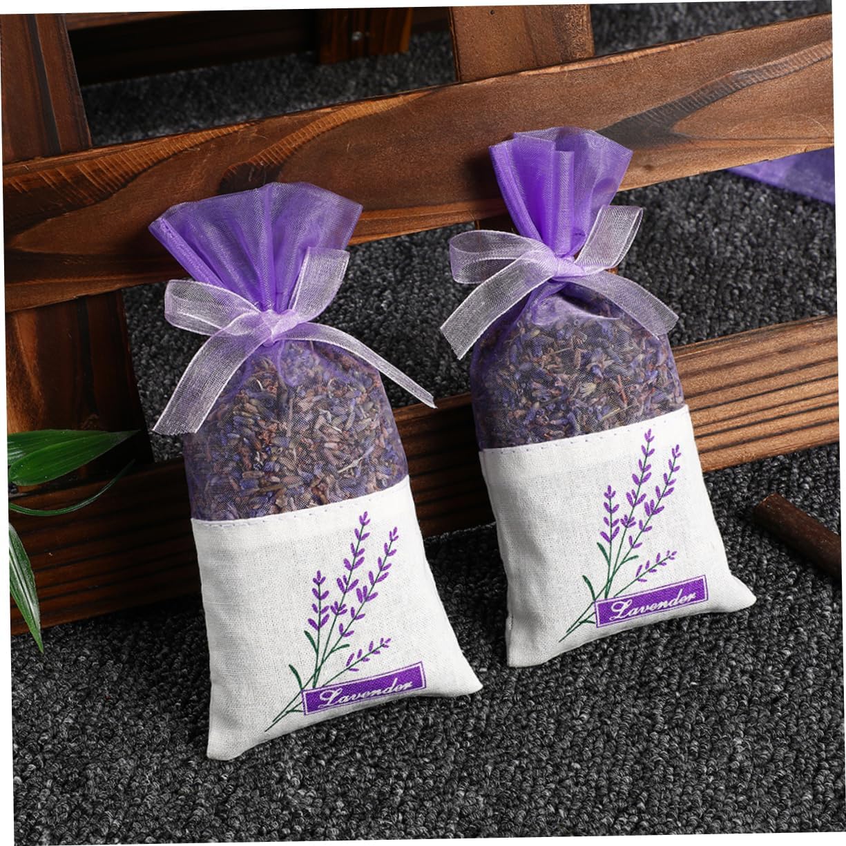 Luxshiny 50pcs Linen Lavender Sachet Bags
