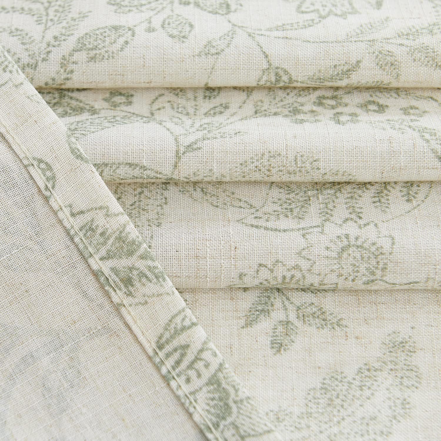 Lazzzy Linen Farmhouse Curtains 2 Panels 108 Inch Length