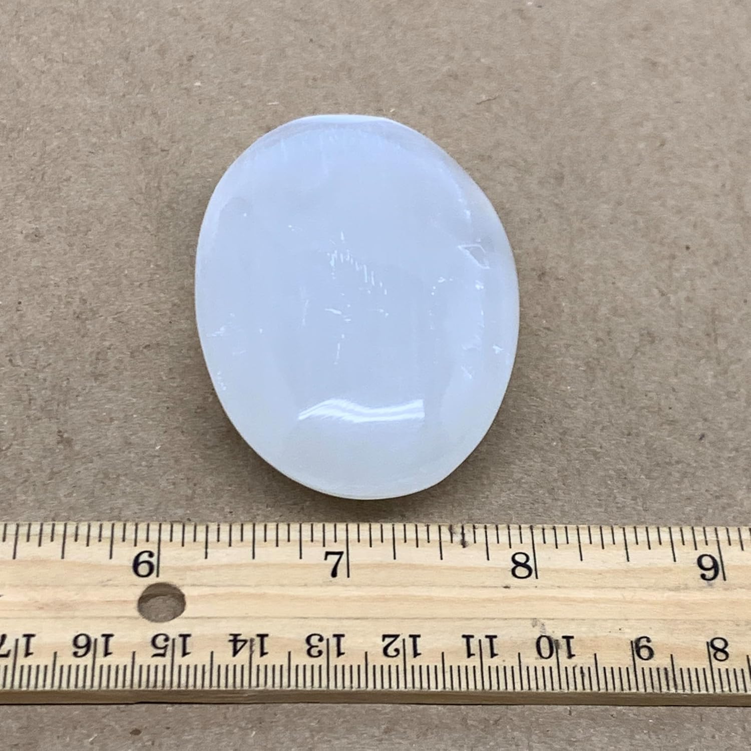 88g Natural Selenite Palm-Stone Crystal Pillow Shape