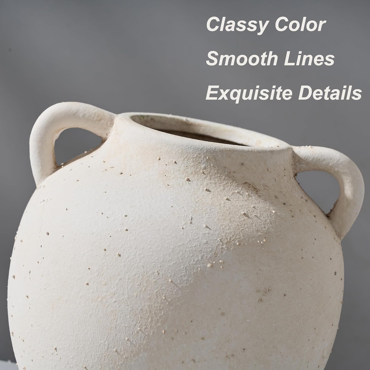 PORCER 58 Inch Terracotta Vase with Handles