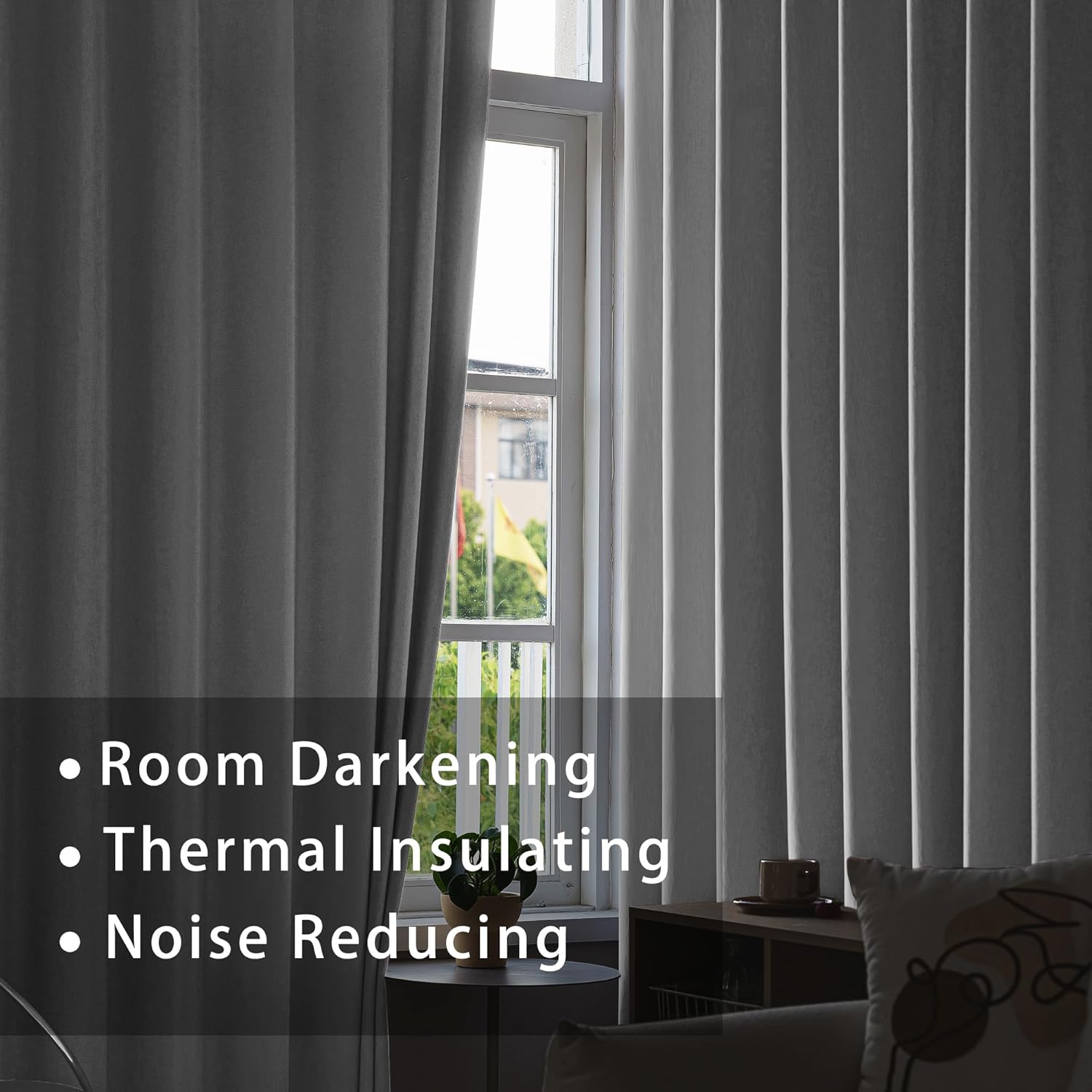 UPOPO 2 Panel Blackout Curtains 52x100