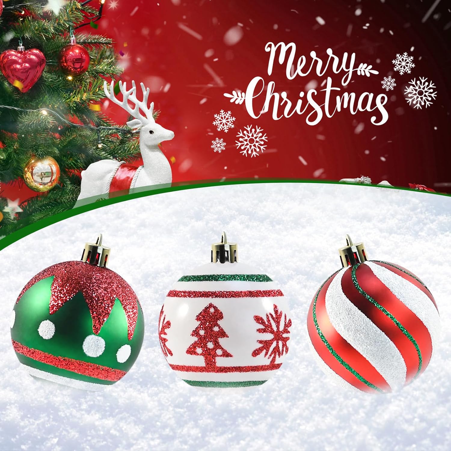 236 Inch Shatterproof Christmas Balls 30PCS