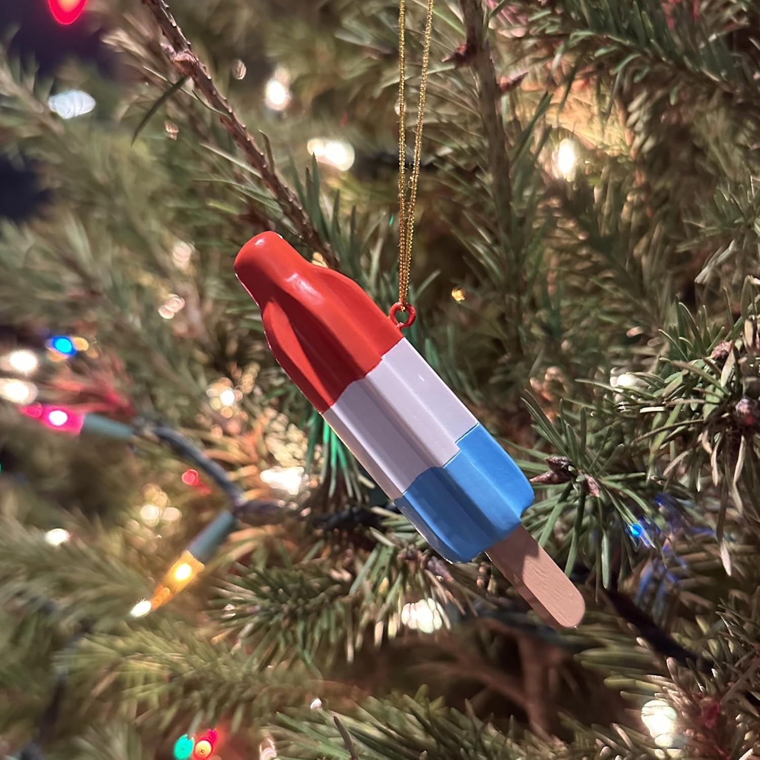 Tree Buddees Retro Patriotic Popsicle Christmas Ornament