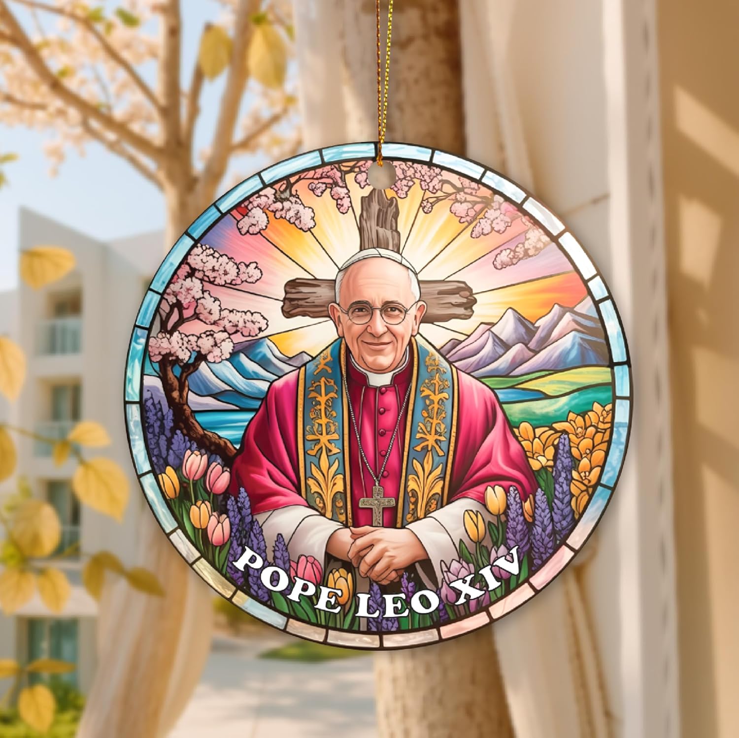 Pope Leo XIV Inauguration Acrylic Ornament 3 Inch