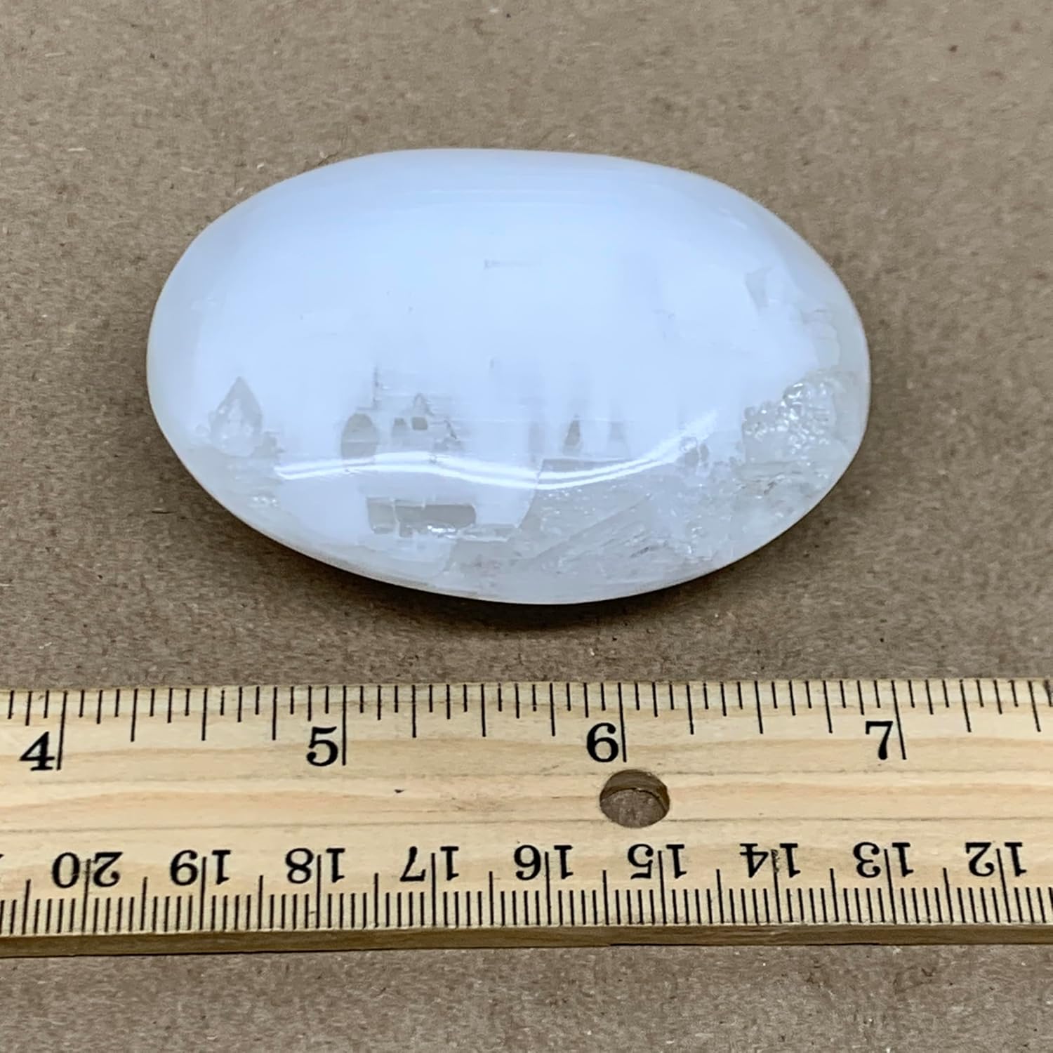 28x2x1 Inch Natural Selenite Palm-Stone Crystal