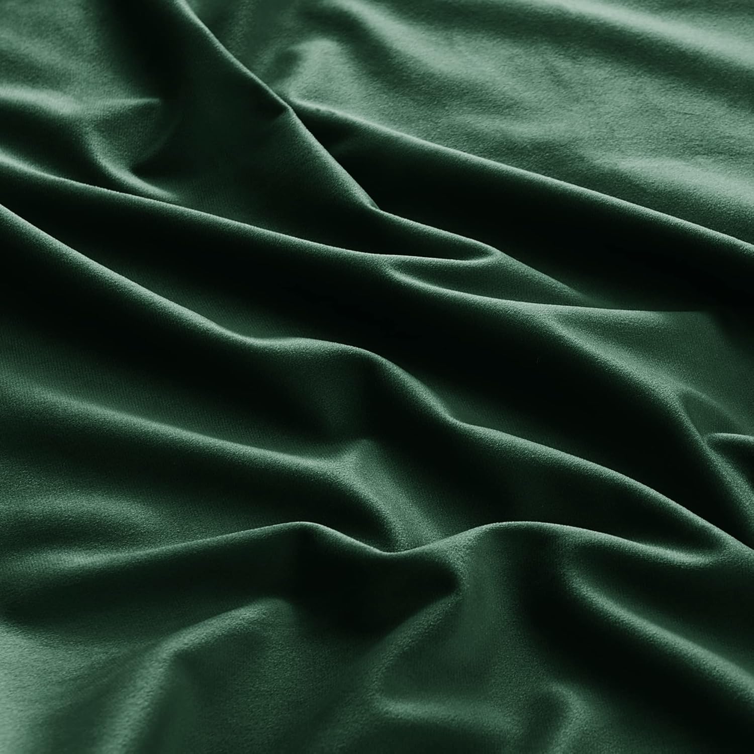 PONY DANCE Velvet Curtains 2 Panels 108 Inch Blackout Hunter Green