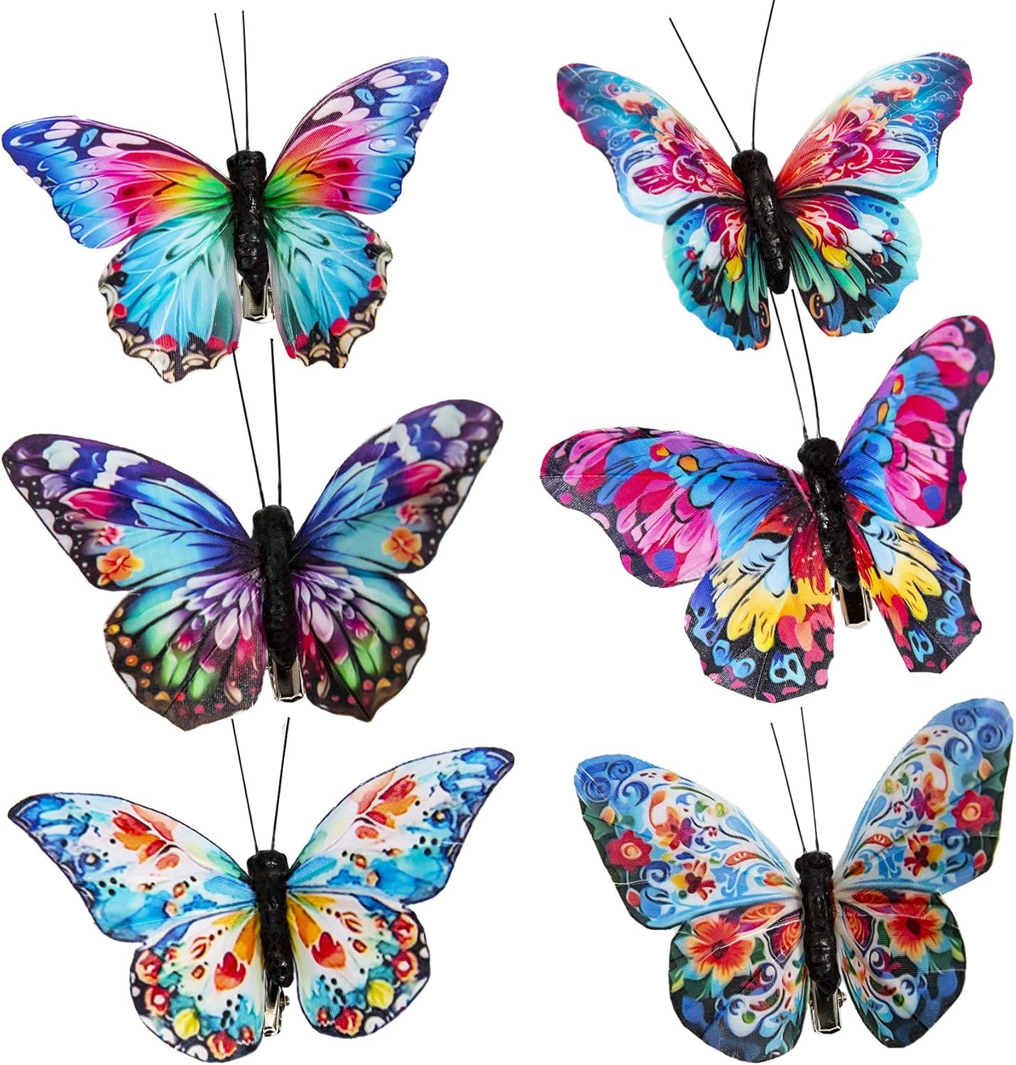 Cartanfill Decorative 3D Butterfly Clips 12 Pack