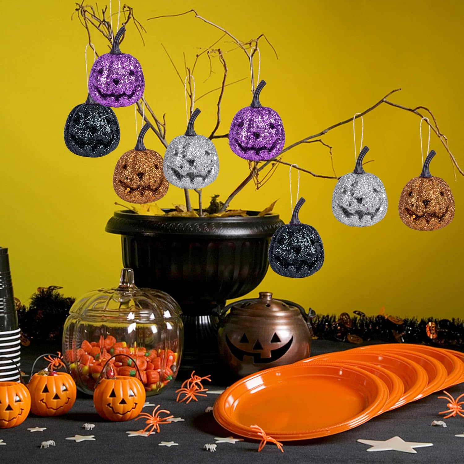 12 Pcs Halloween Hanging Pumpkin Ornaments