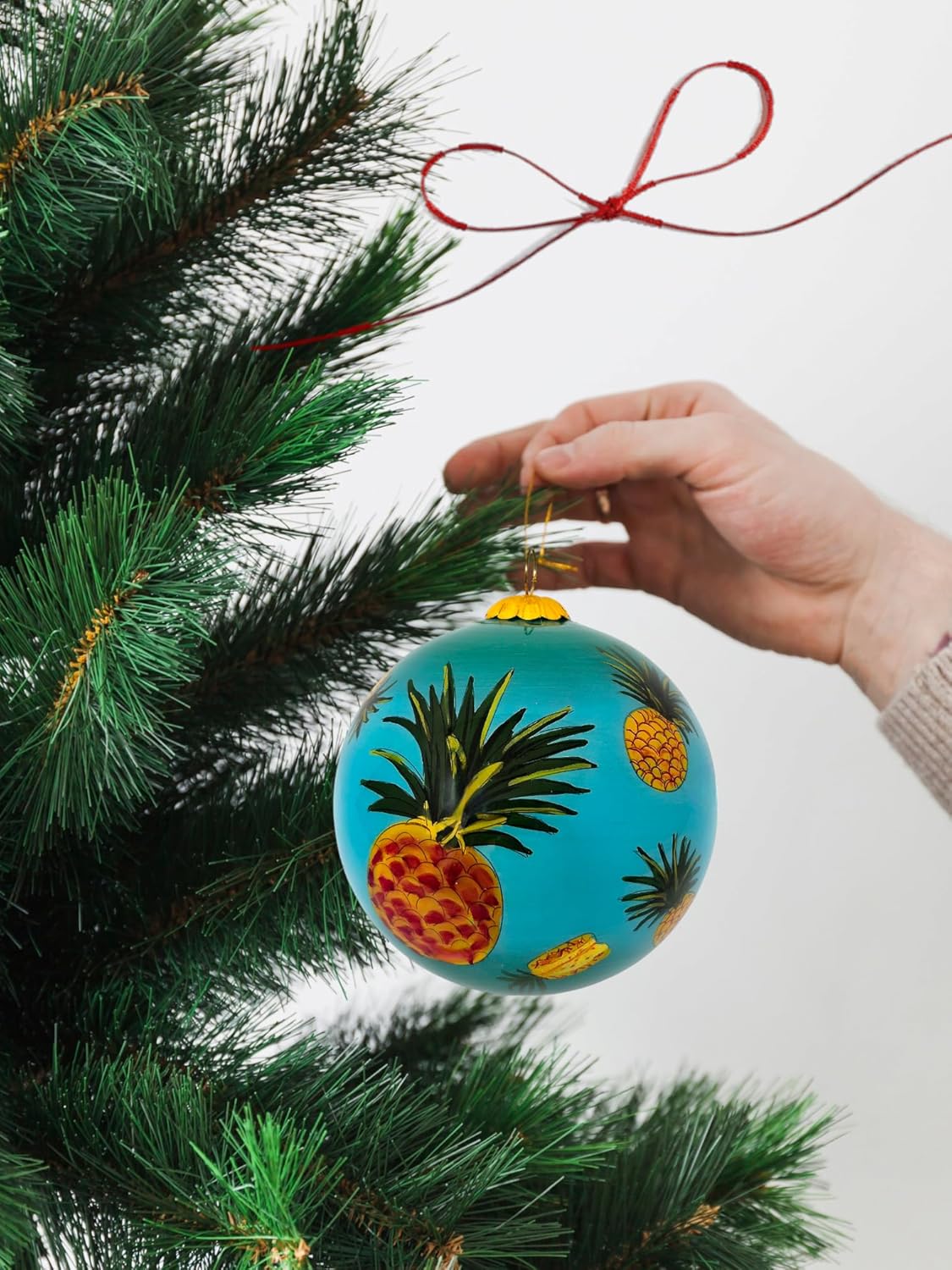 Sweet Pineapple Moments Hawaiian Christmas Ornament 3 inch 1