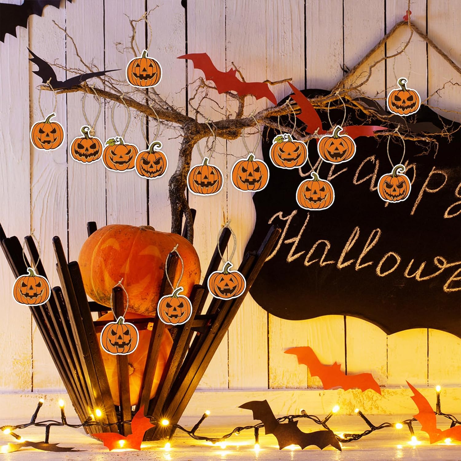 16Pcs Halloween Tree Decorations Hanging Ornaments