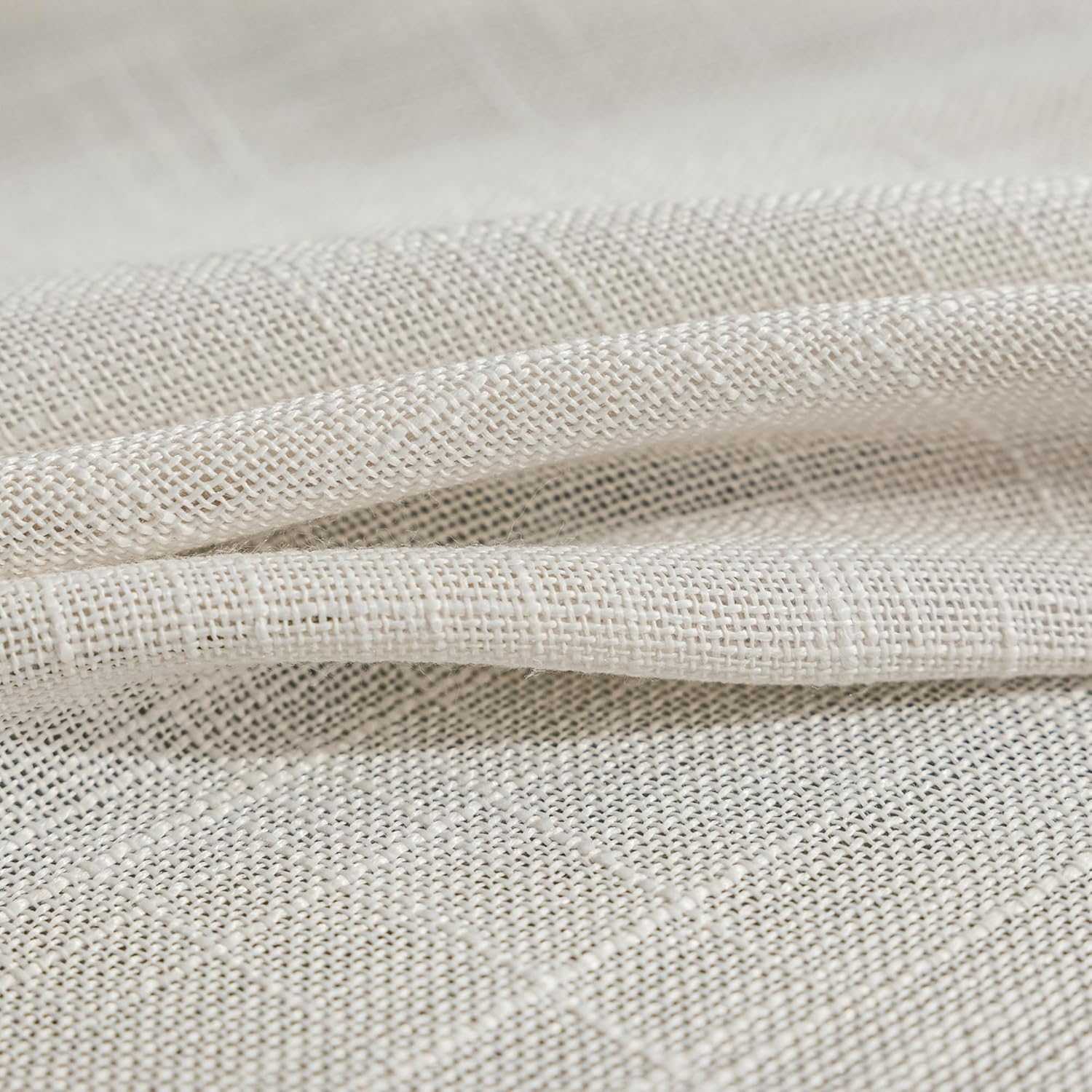 FMFUNCTEX 100 Linen Curtain Panel for Bedroom and Living Room Divider