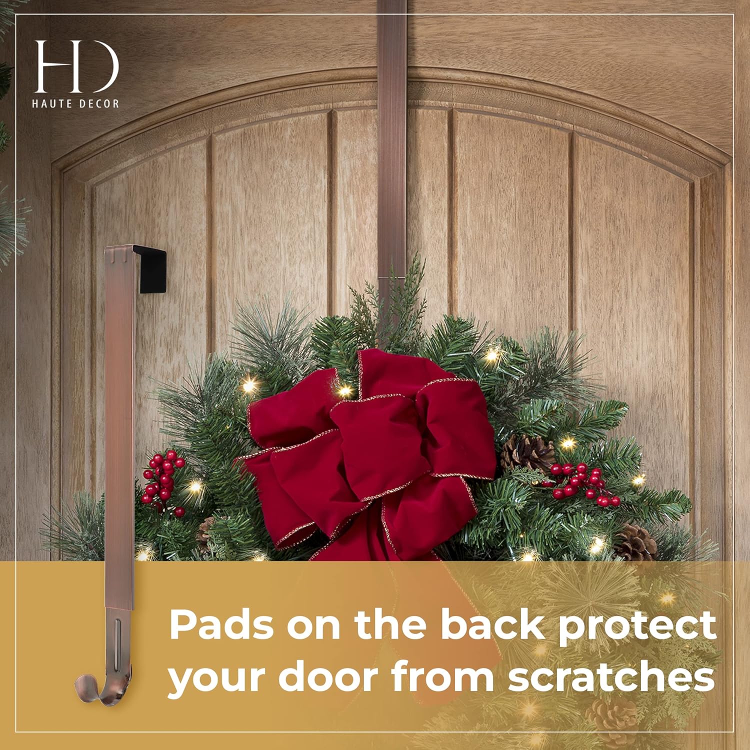 Haute Decor Adapt Adjustable Wreath Hanger with Removable Icon 1
