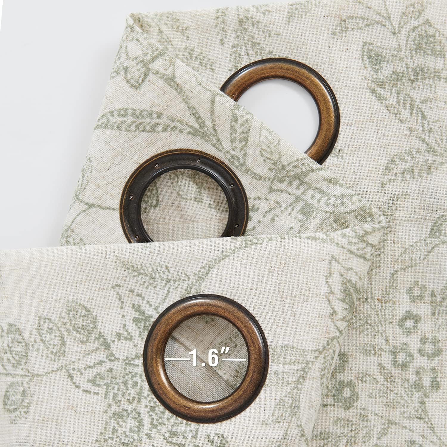 Lazzzy Linen Farmhouse Curtains 2 Panels 108 Inch Length