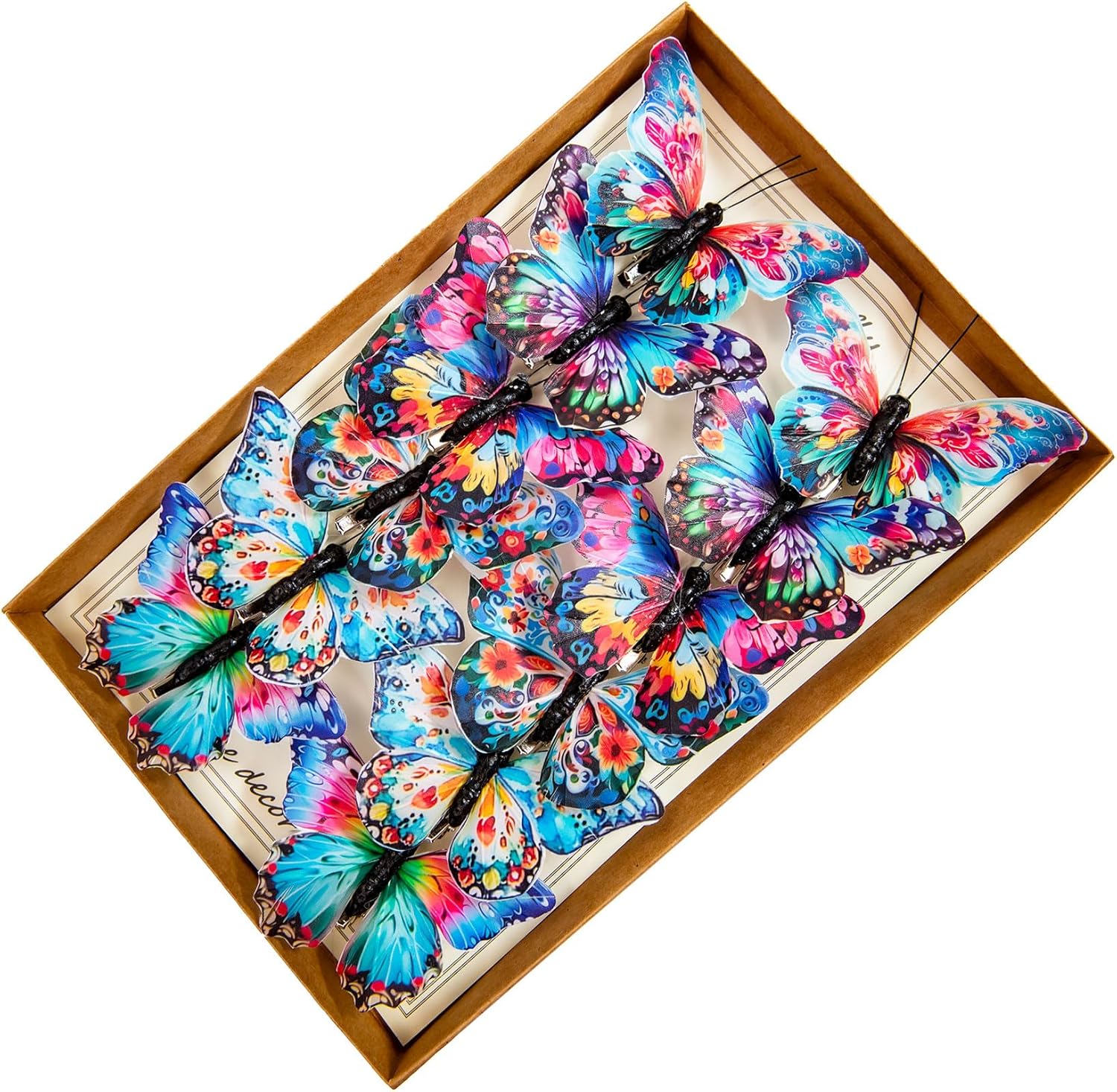 Cartanfill Decorative 3D Butterfly Clips 12 Pack