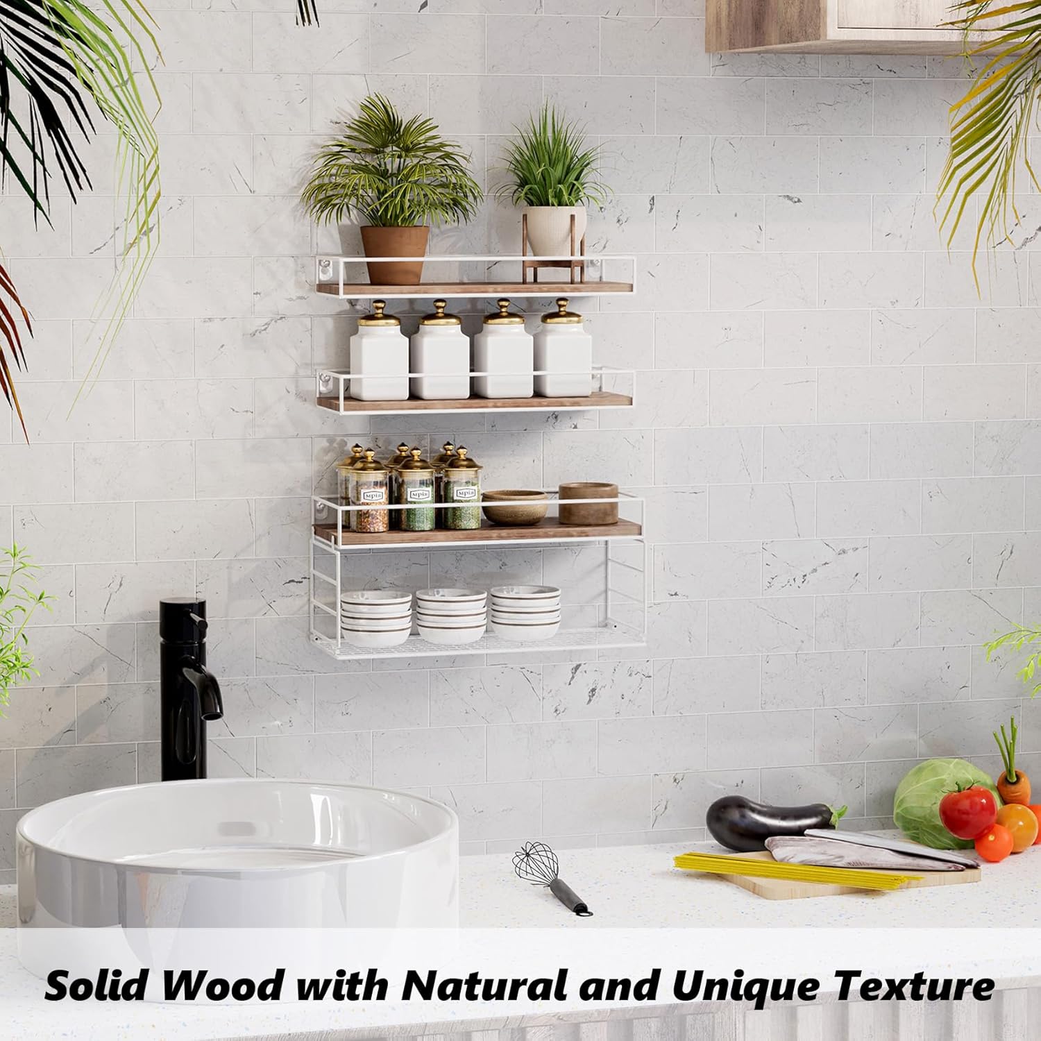 Oxendon Wall Mounted Bathroom Shelves Over Toilet Set of 3