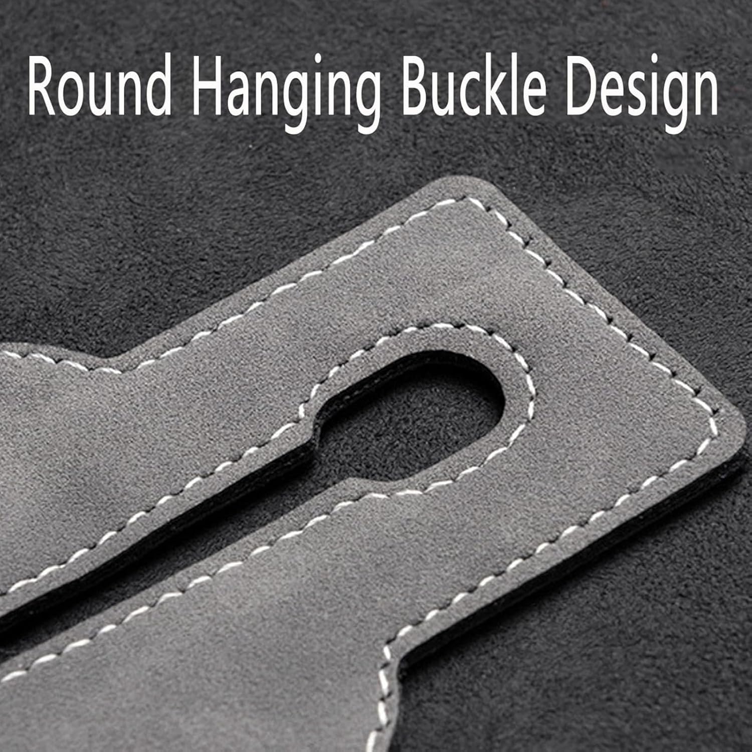 TwinHook Leather Car Headrest Hangers Brown 2