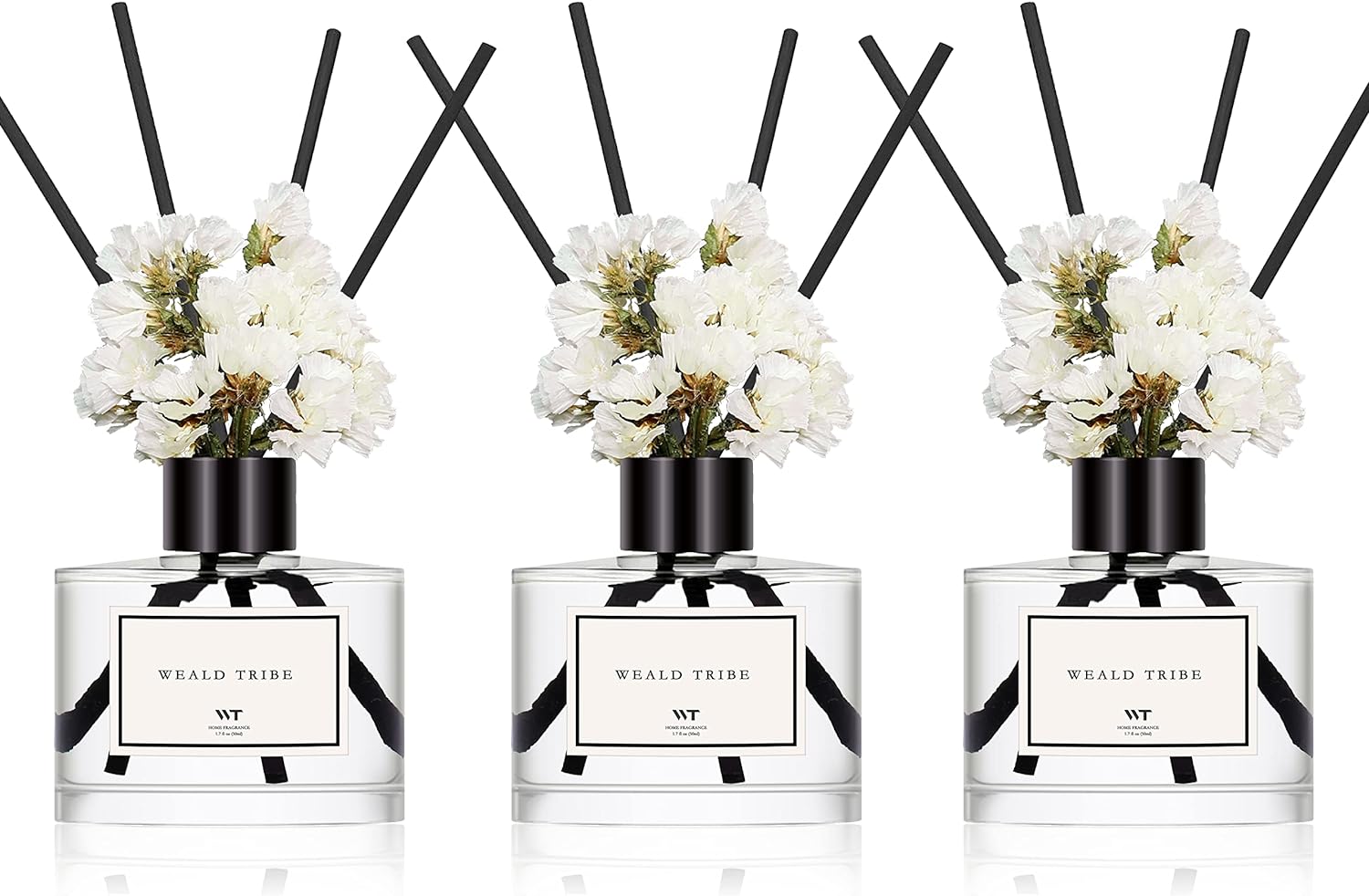 WEALD TRIBE Reed Diffuser Set of 3 Luxury Hotel Scents