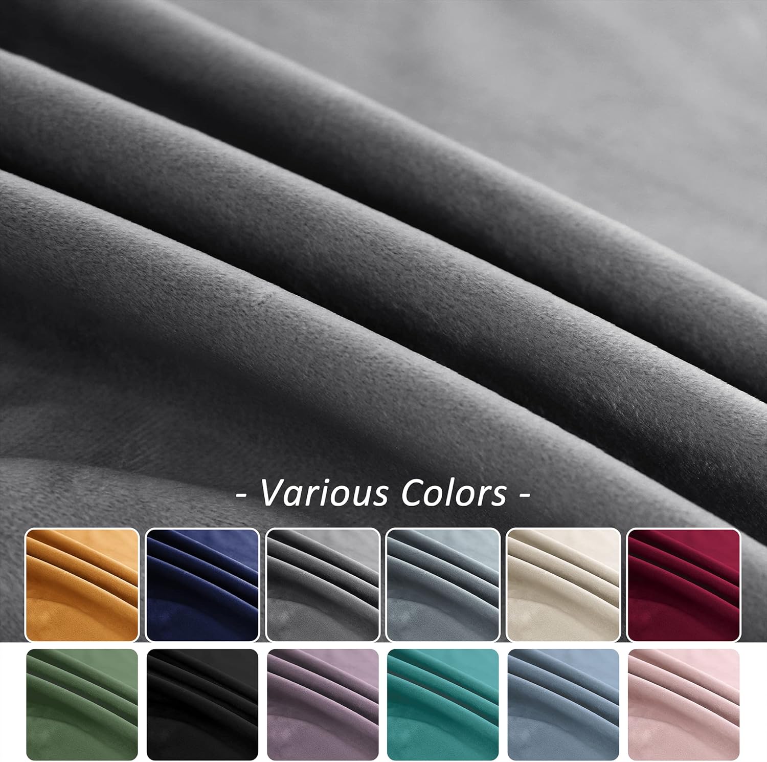 Super Soft Velvet Curtain Panels for Living Room and Bedroom