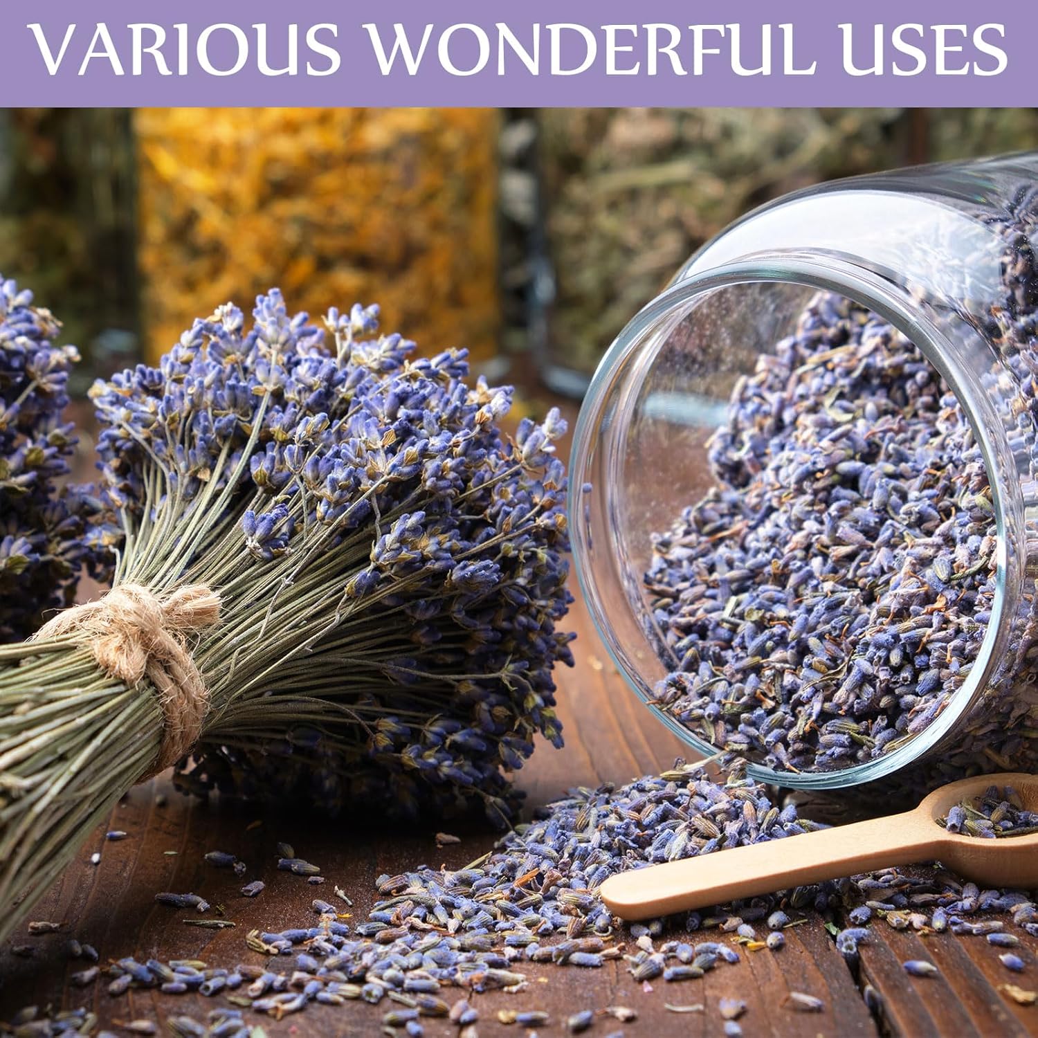 Treela Dried Lavender Buds 1 Pound for DIY and Home Fragrance