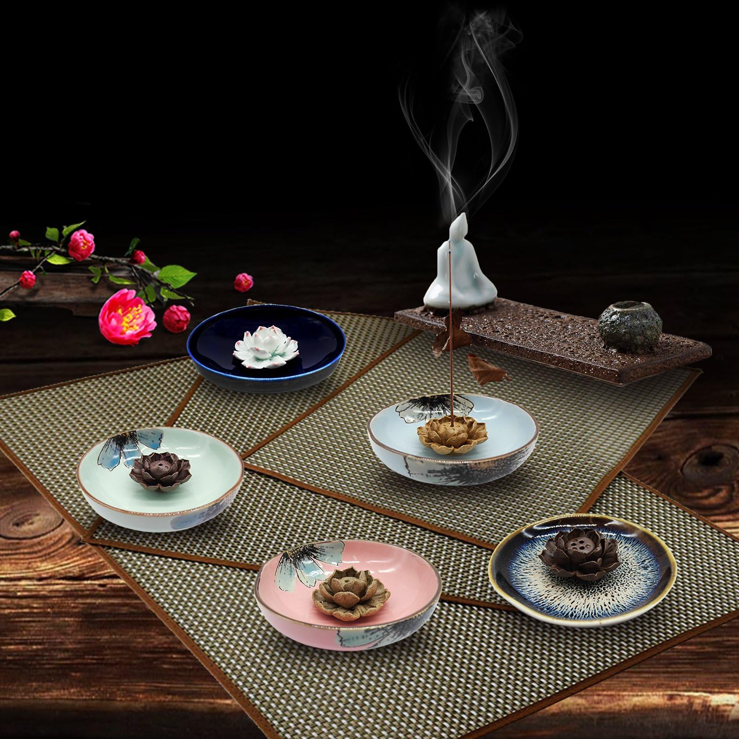 TRENDBOX Incense Holder with Lotus Design