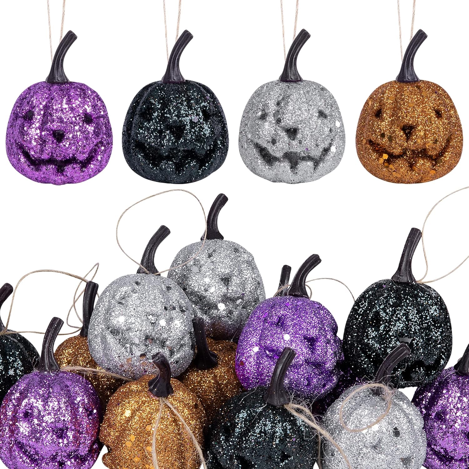 12 Pcs Halloween Hanging Pumpkin Ornaments