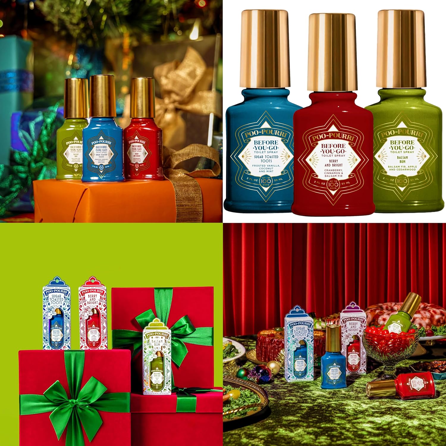 Poo-Pourri Toilet Spray Holiday Set with 3 Bottles