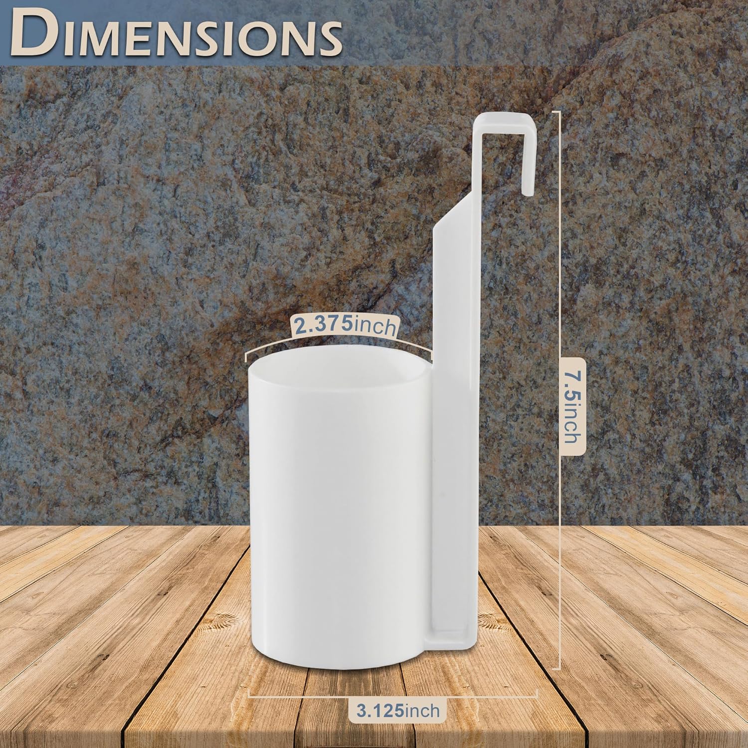 Home-X White Air Freshener Spray Bottle Holder for Toilet