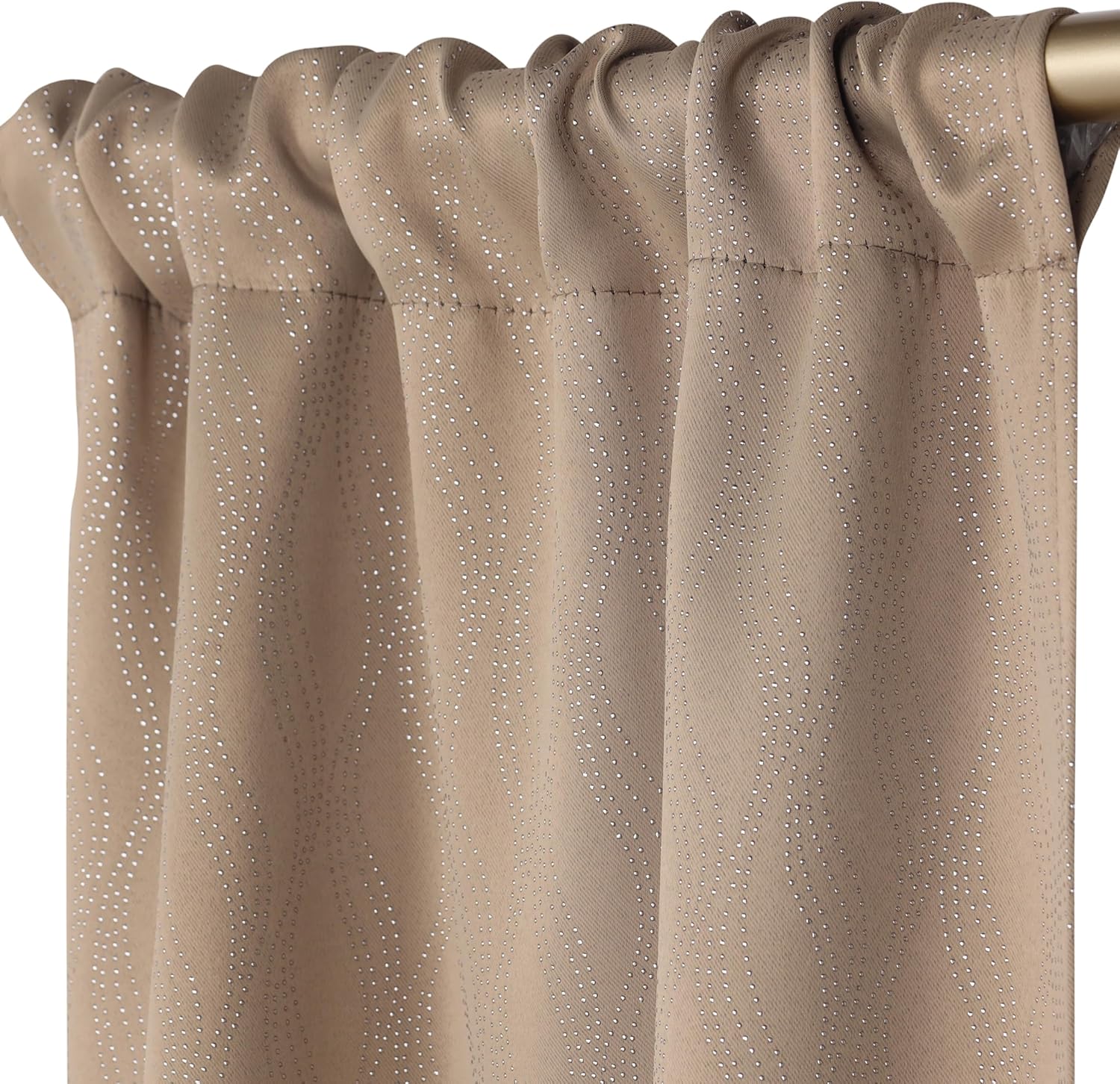 Superior Blackout Curtains with Grommet Header Tan Set of 2 Panels 42x108