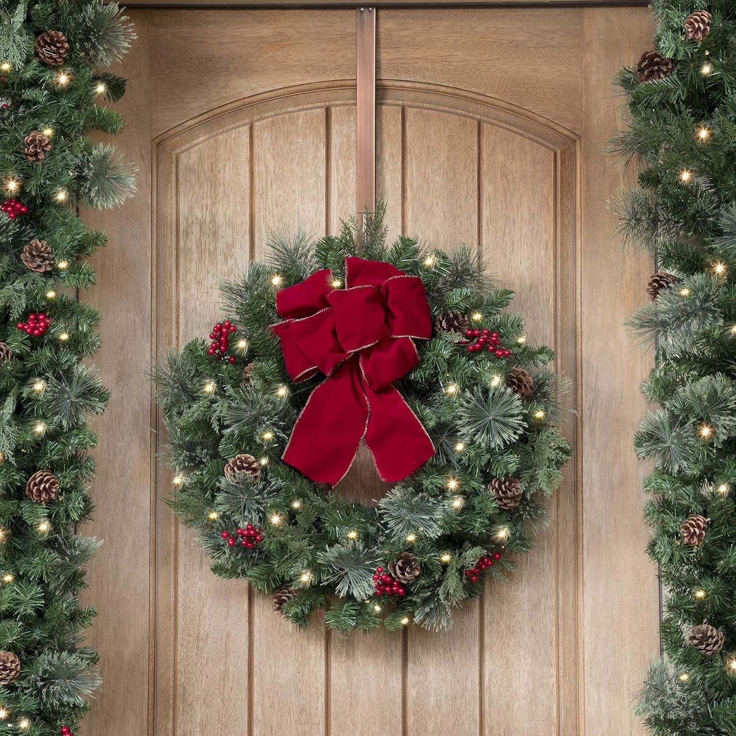 Haute Decor Adjustable Wreath Hanger 2 Pack - Brushed Copper