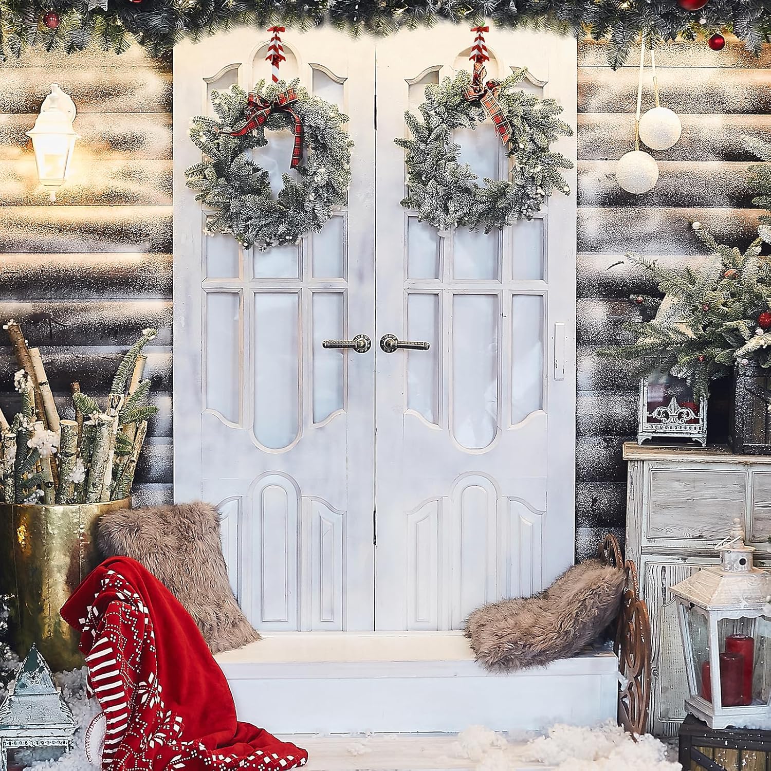 2 Pack Candy Cane Wreath Hangers for Front Door
