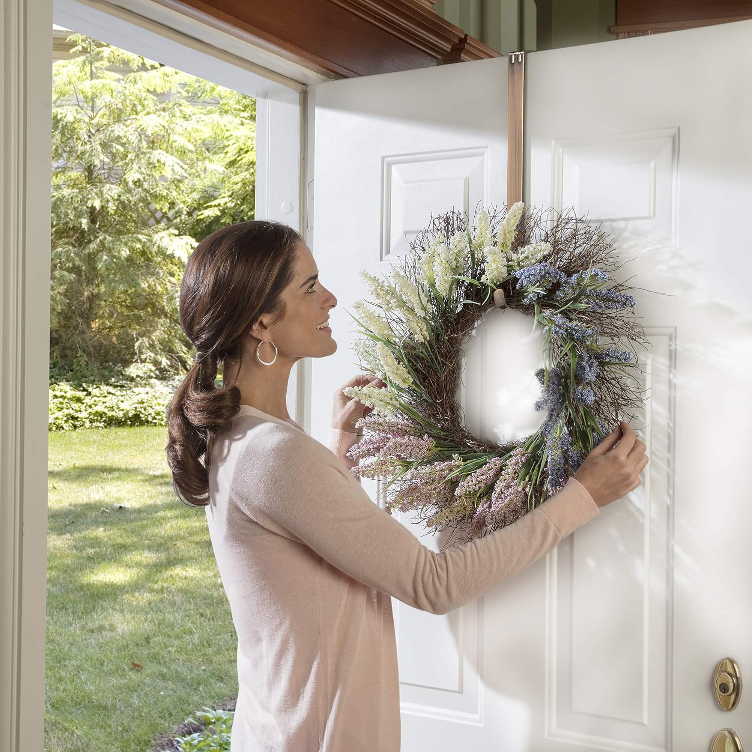 Haute Decor Adjustable Wreath Hanger 2 Pack - Brushed Copper